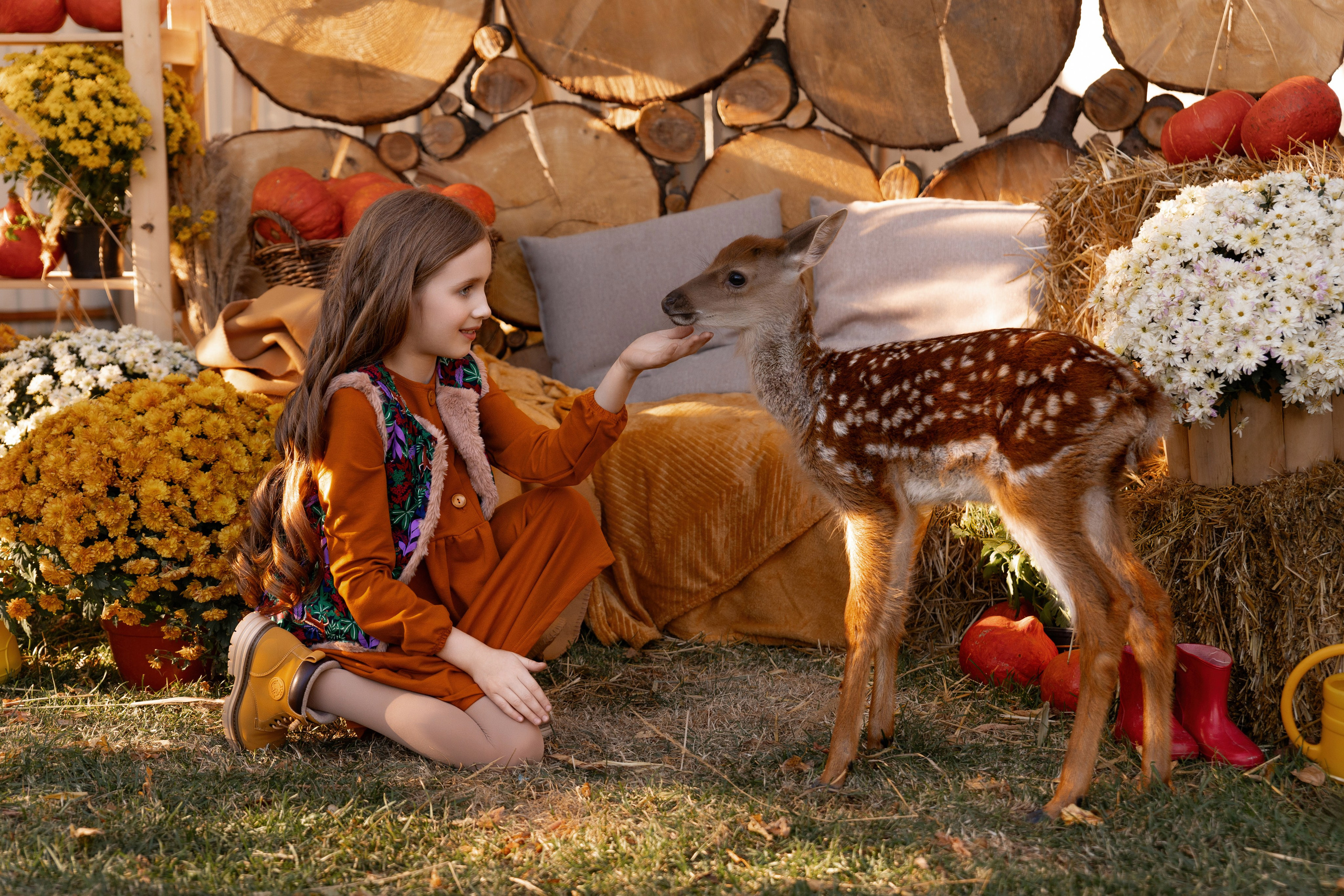 Детская фотосессия с животным. Трубинова Екатерина | Семейный фотограф | Москва