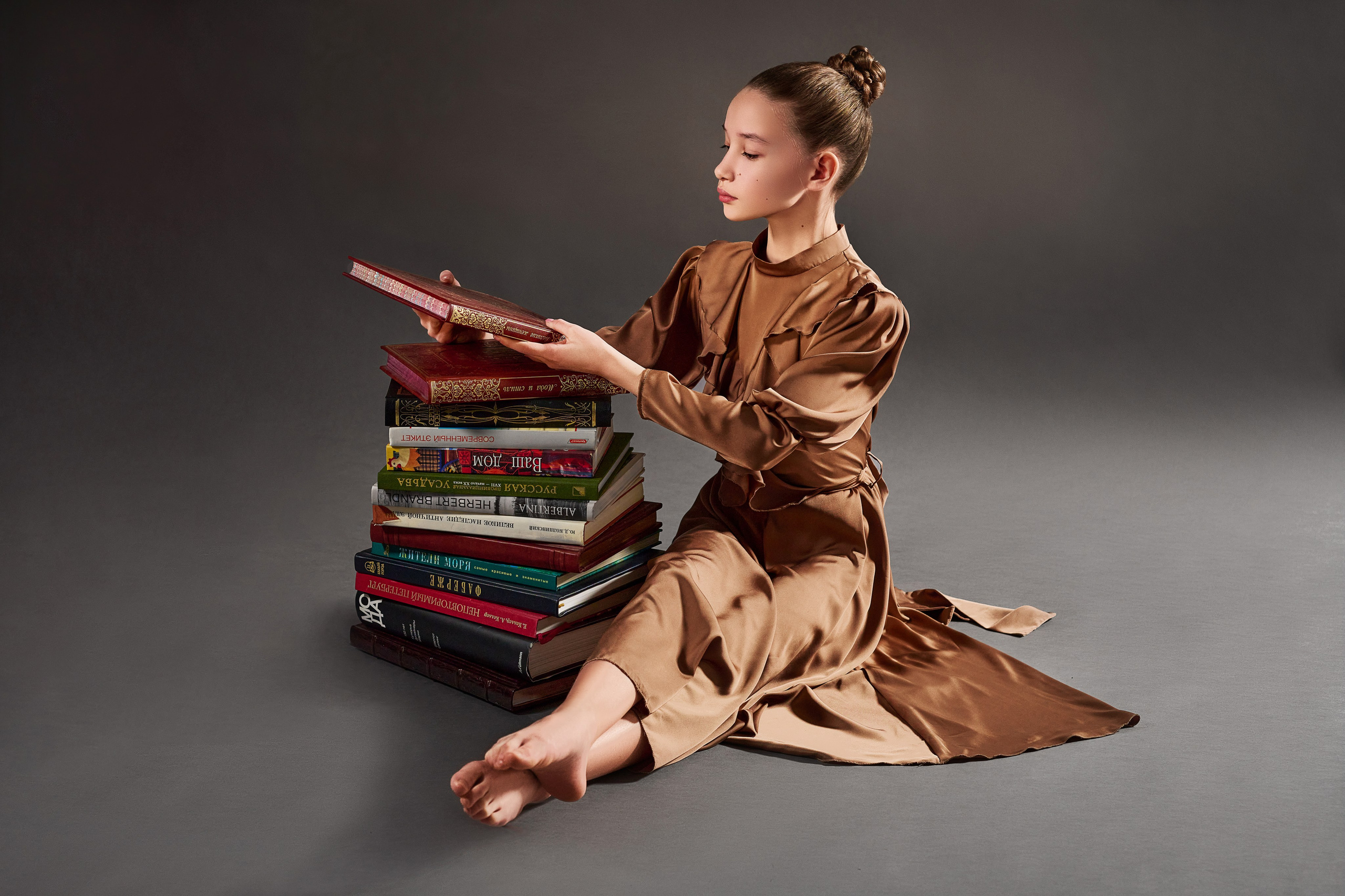 Девушка в фотостудии