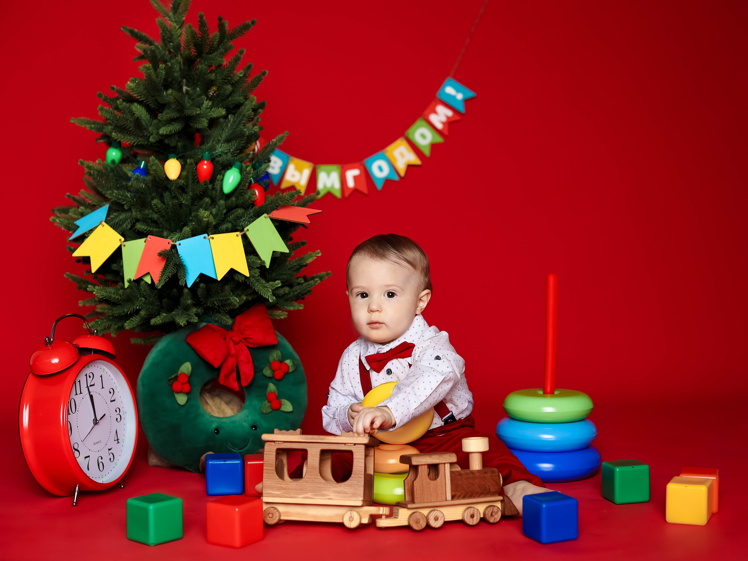 Новогодняя фотосессия на годик, два и три!. Семейный и детский фотограф Москва Елена Екимова 8926-895-38-86