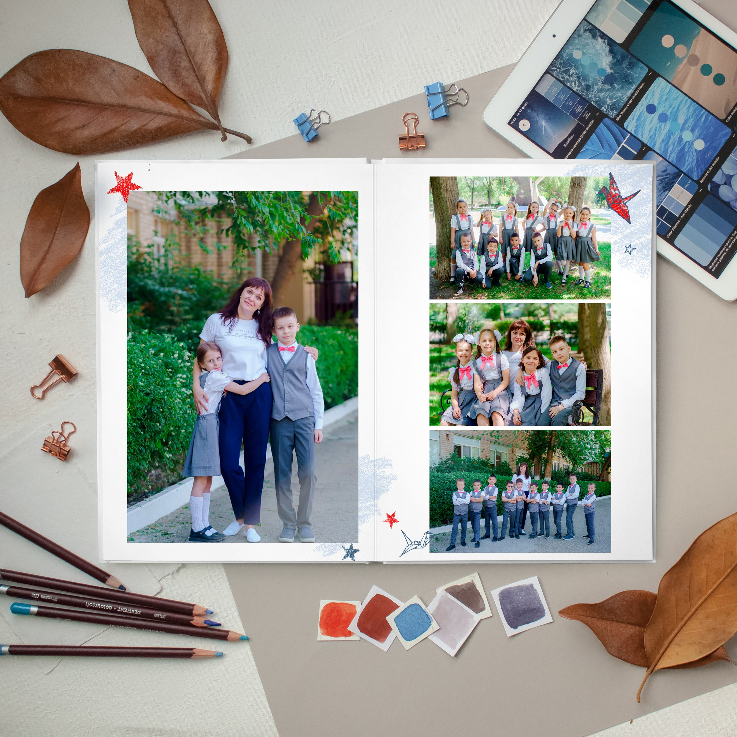 Красные журавлики альбом и трюмо. Дизайнер fotokniga_ast