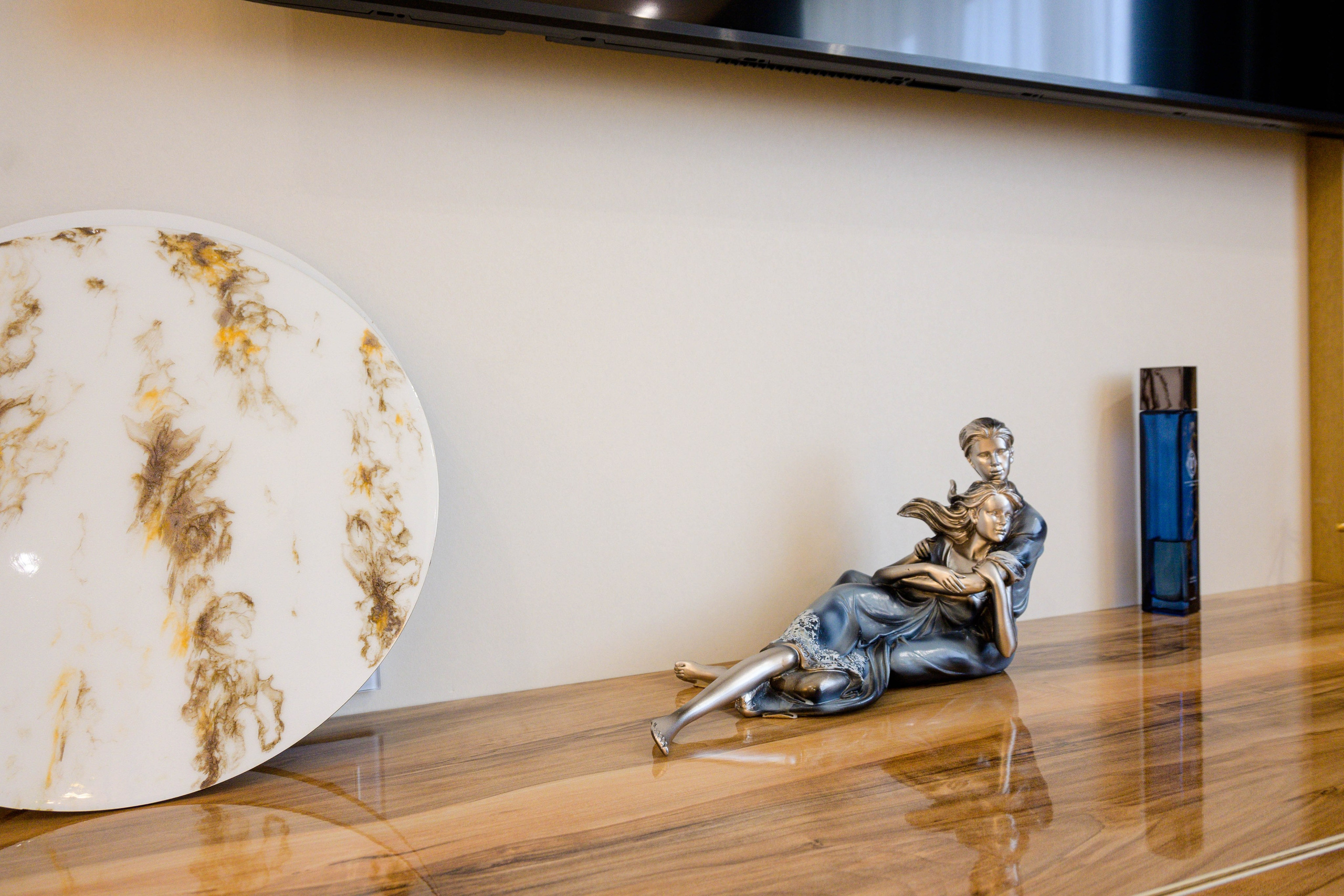 The apartment is in a modern style. Fotograf Dmitrii Donets