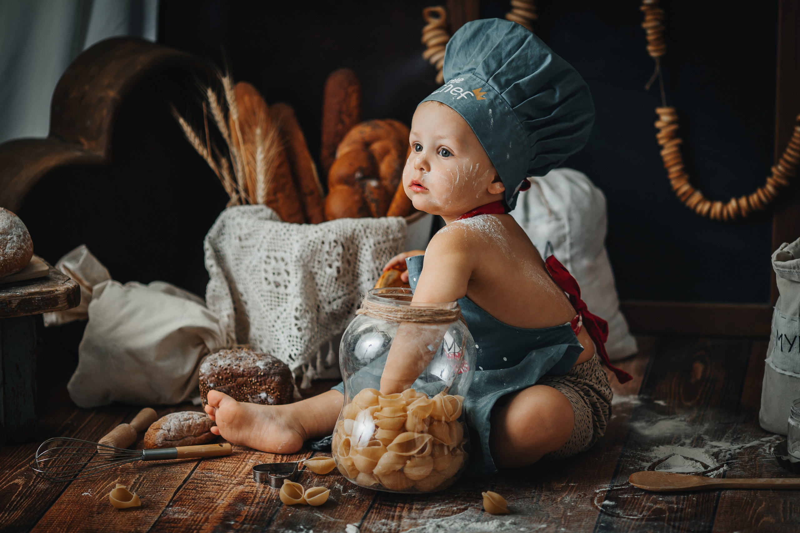 Фотосессия с мукой