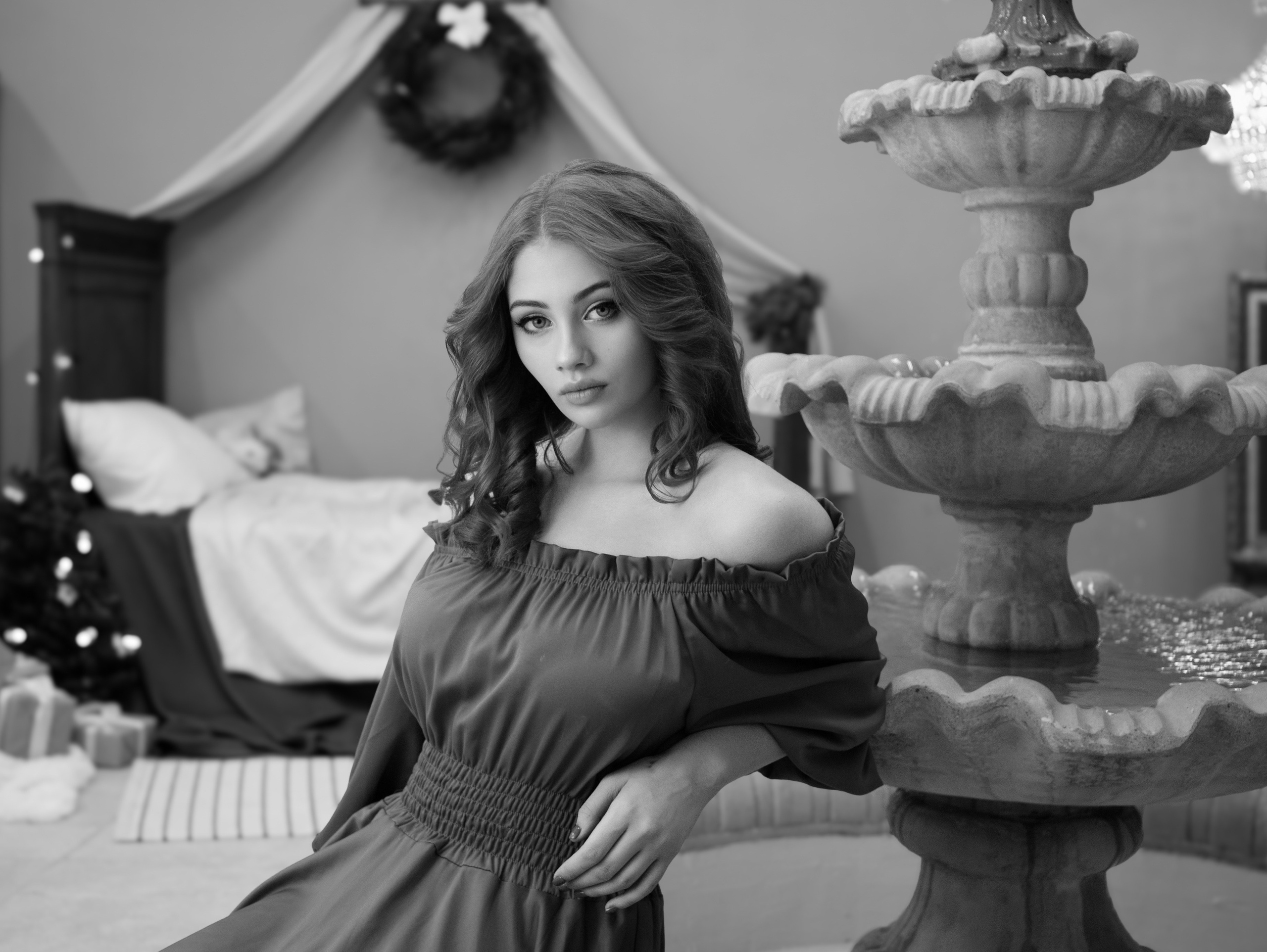 Подруги Новогодняя съемка в студии. Свадебный и семейный фотограф в Москве Мила Широких