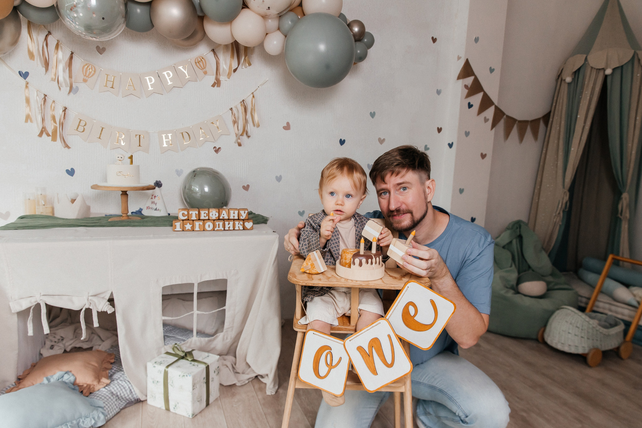 Фотосессия на 1 годик, детская фотостудия Кемерово