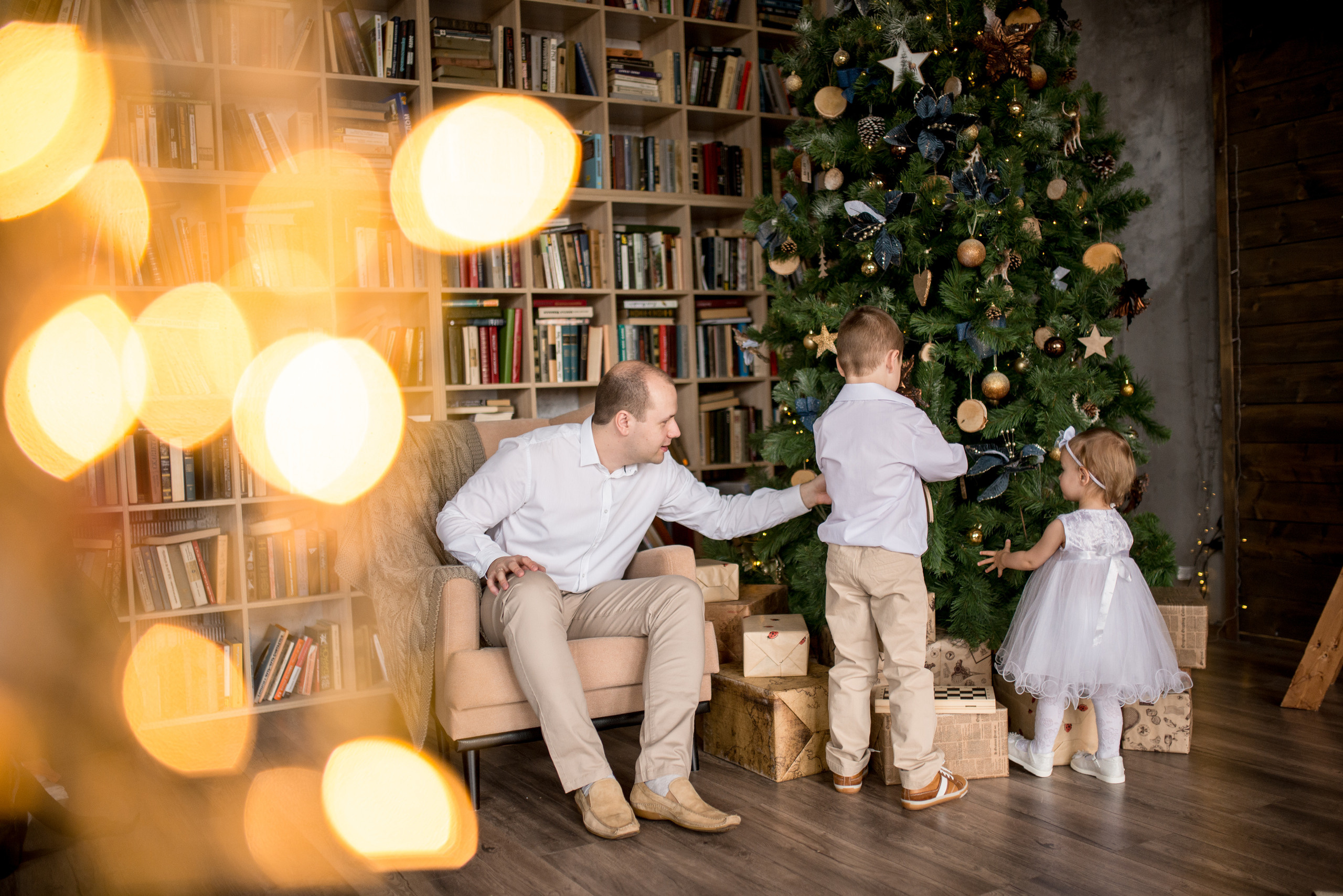 Новогодняя съемка для Ксении, Алексея, Лёни и Анечки. Детский и семейный фотограф в Москве Ульяна Федорова