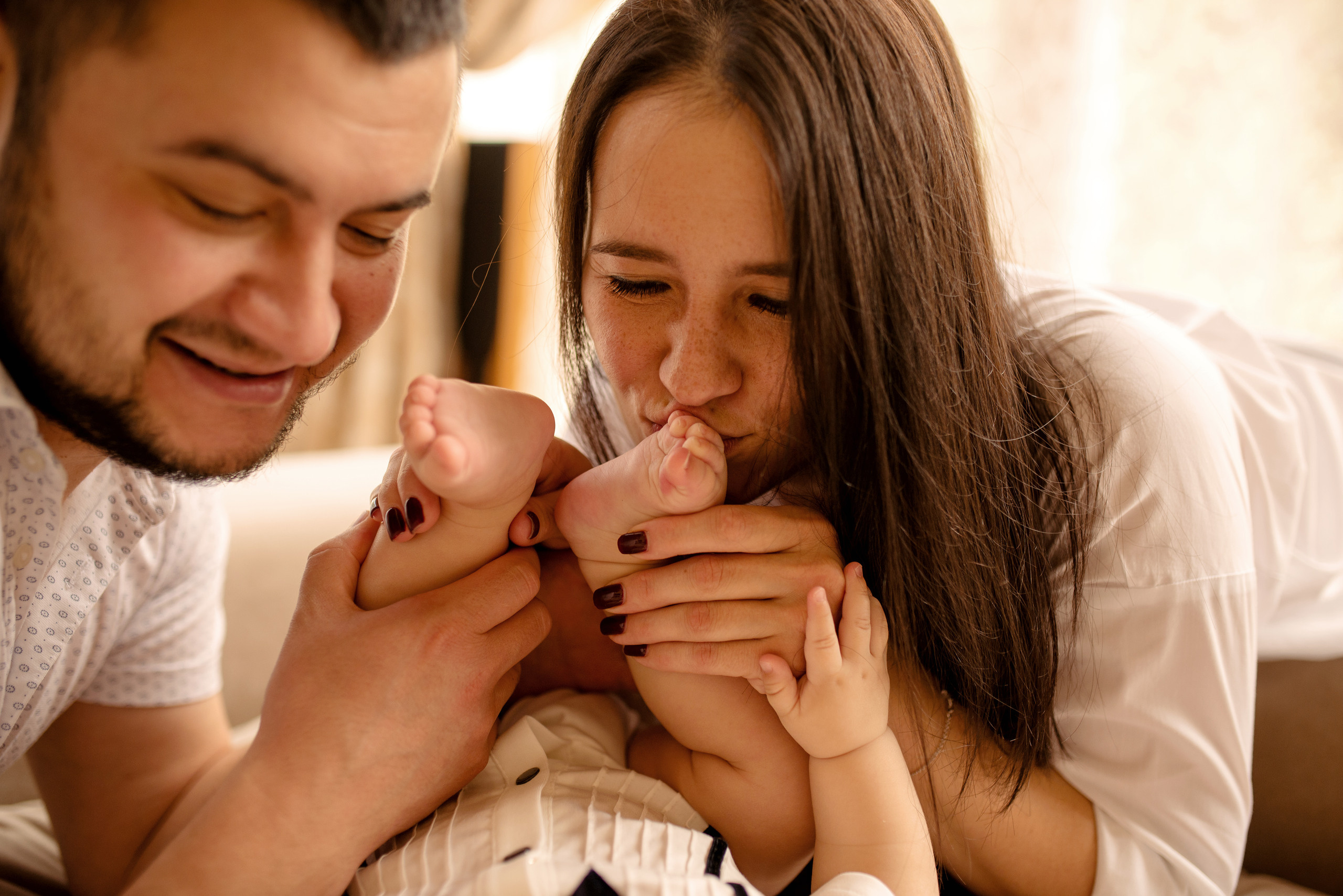Домашняя съемка для Эльвиры, Рустама и маленького Алана. Детский и семейный фотограф в Москве Ульяна Федорова