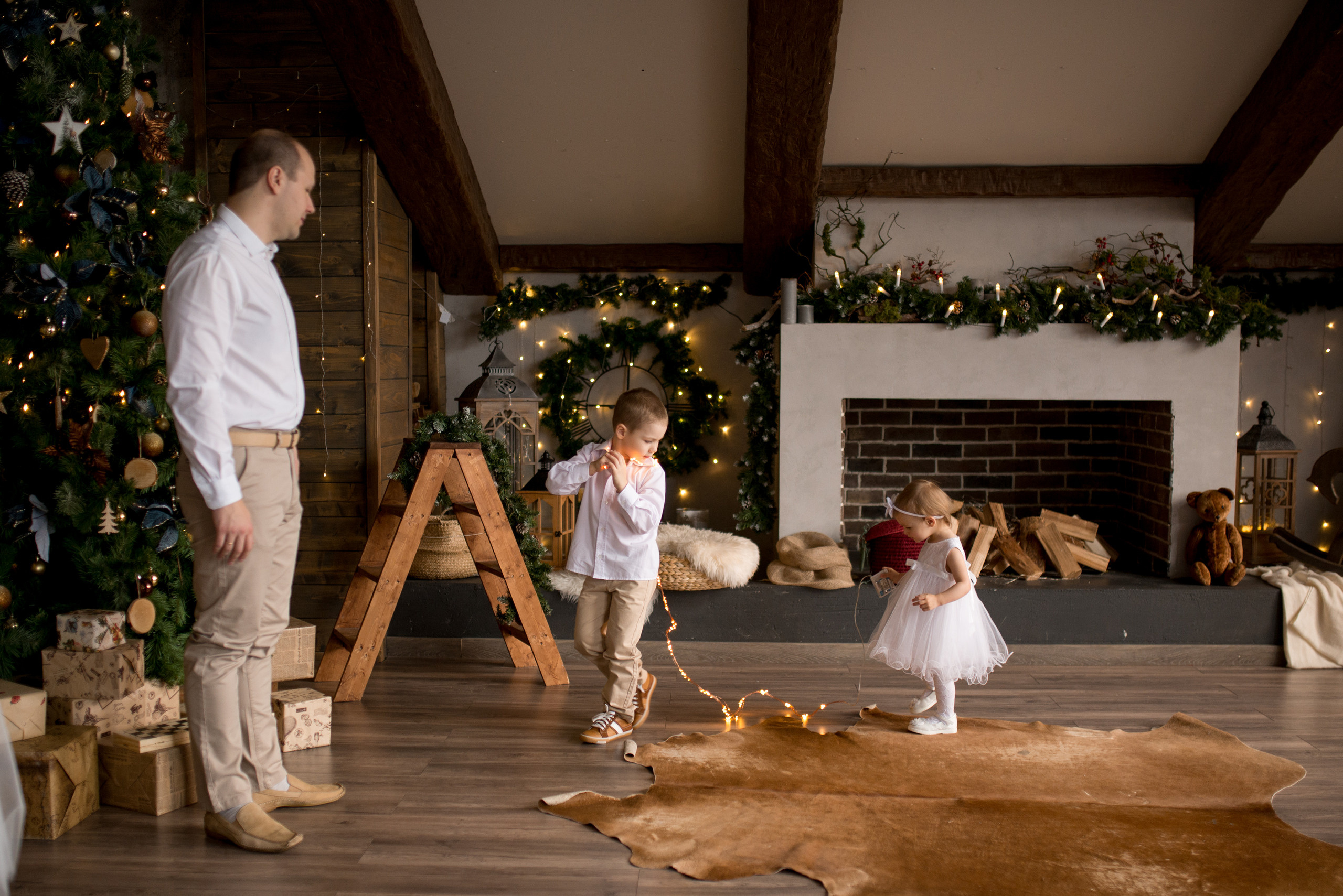 Новогодняя съемка для Ксении, Алексея, Лёни и Анечки. Детский и семейный фотограф в Москве Ульяна Федорова