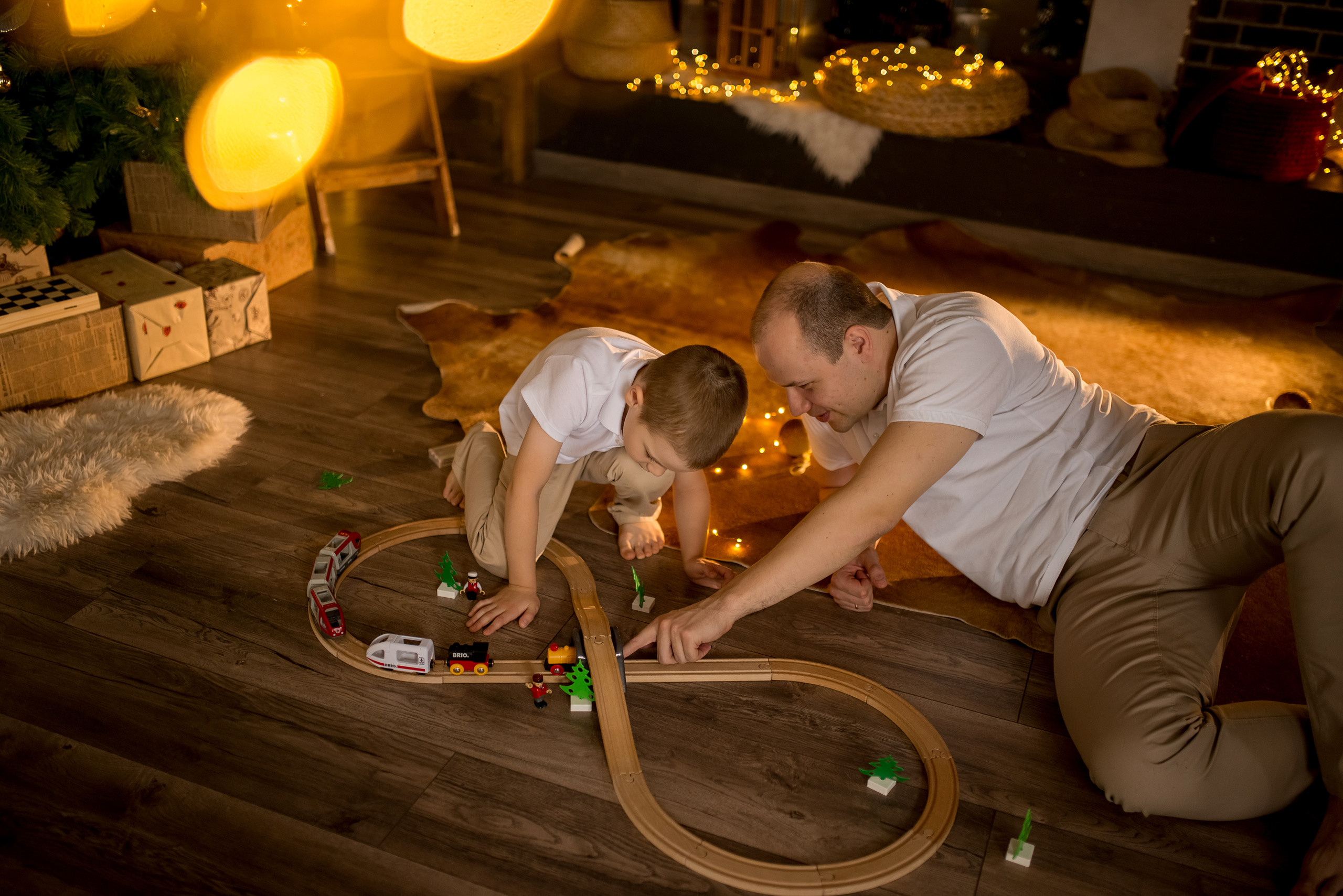 Новогодняя съемка для Ксении, Алексея, Лёни и Анечки. Детский и семейный фотограф в Москве Ульяна Федорова