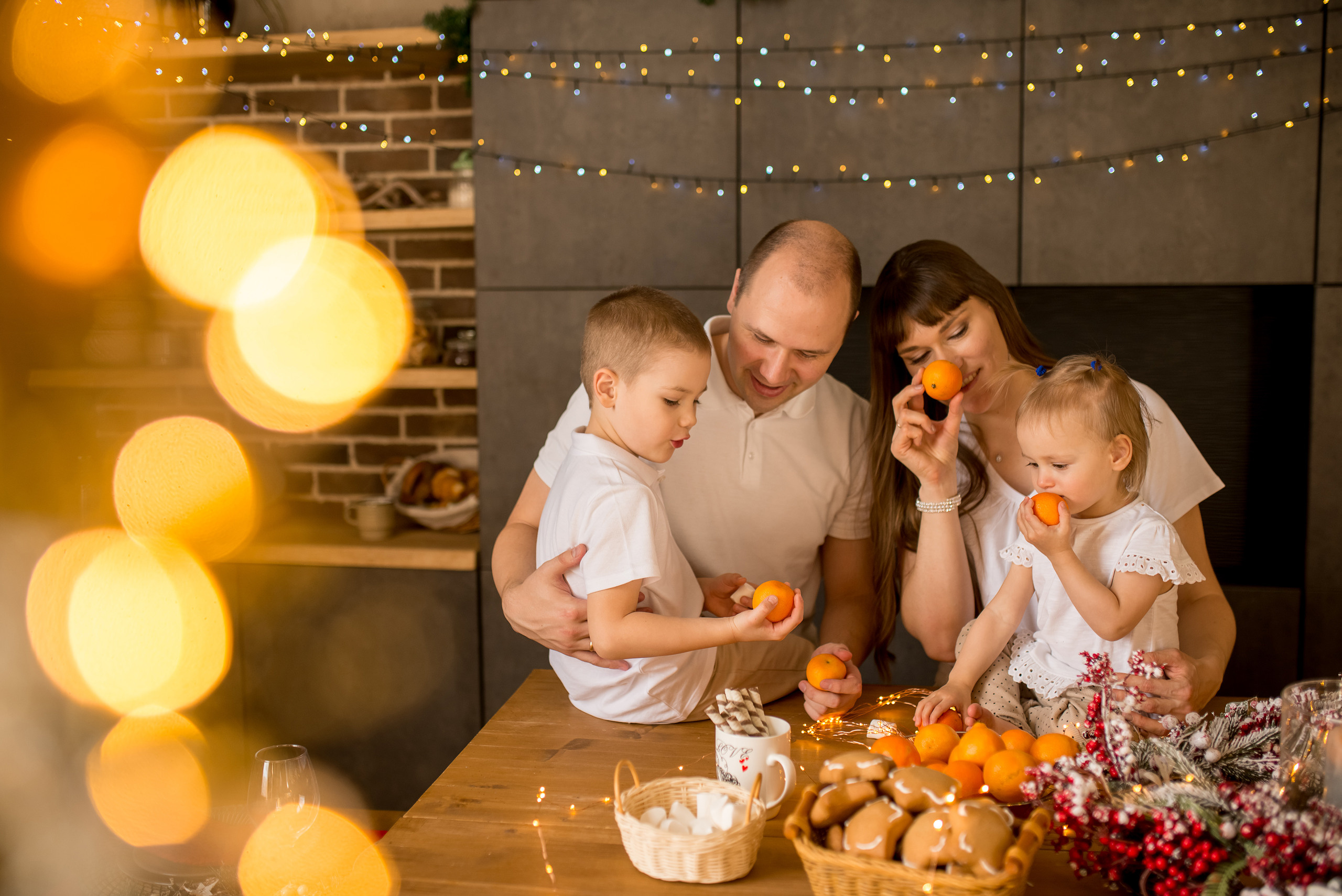 Новогодняя съемка для Ксении, Алексея, Лёни и Анечки. Детский и семейный фотограф в Москве Ульяна Федорова