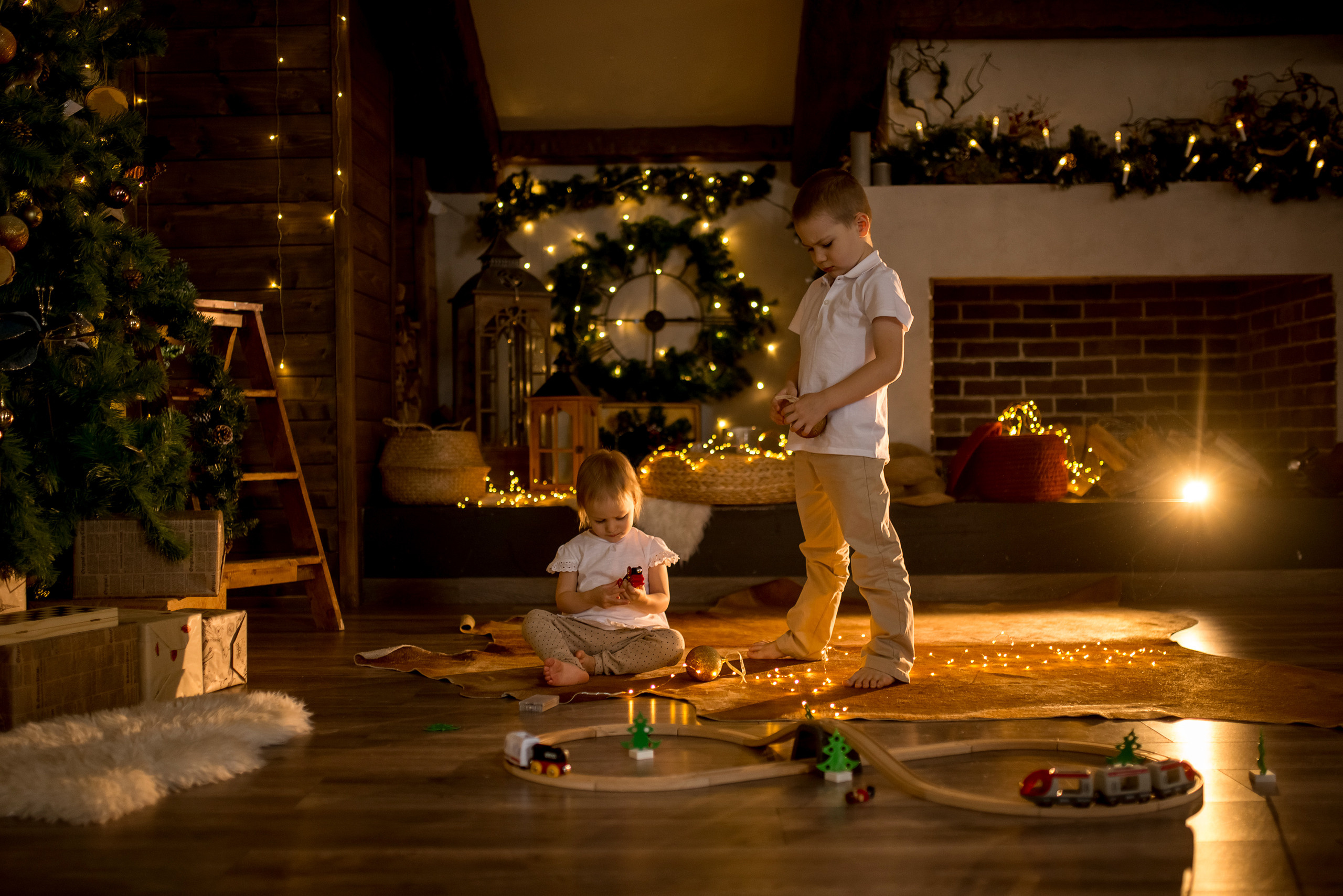 Новогодняя съемка для Ксении, Алексея, Лёни и Анечки. Детский и семейный фотограф в Москве Ульяна Федорова