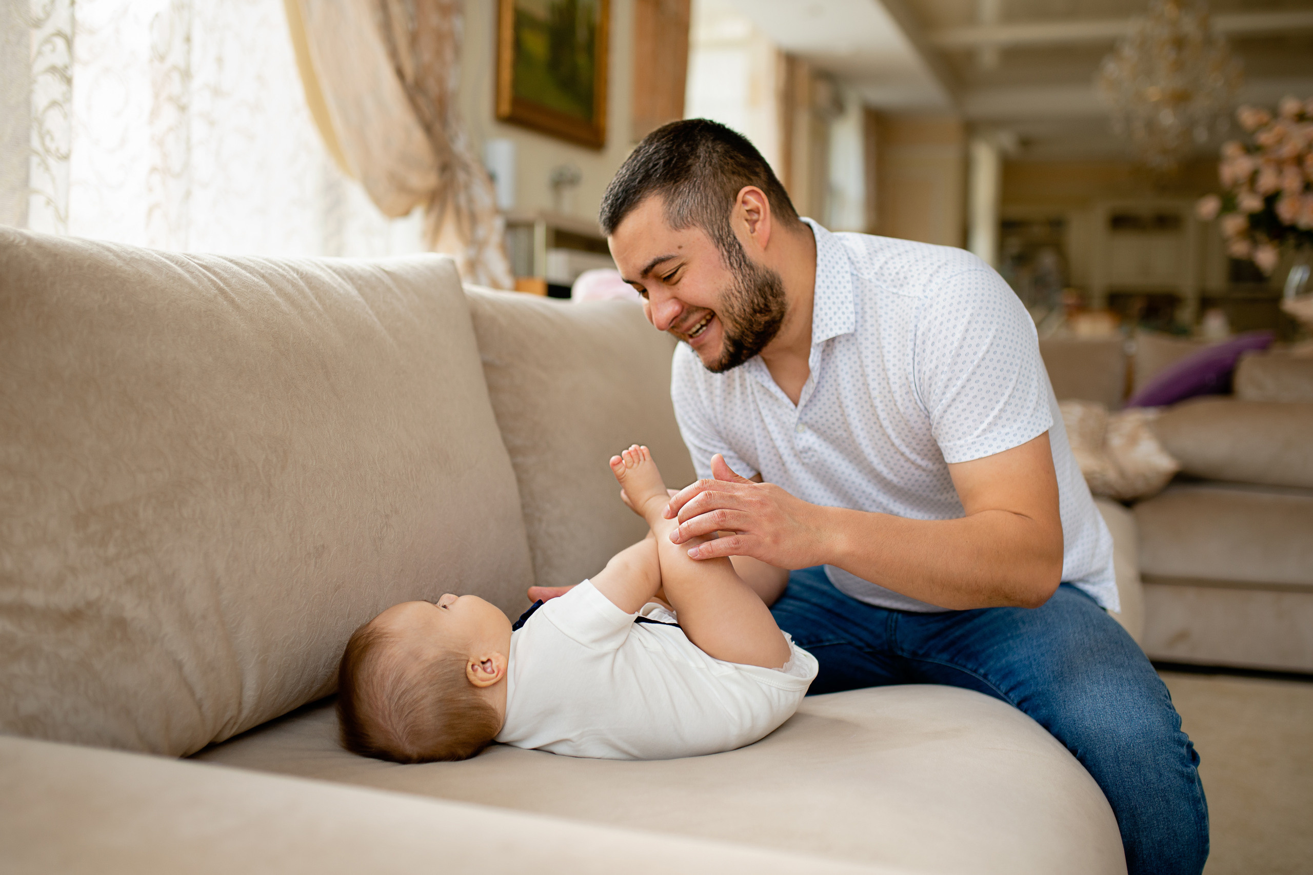 Домашняя съемка для Эльвиры, Рустама и маленького Алана. Детский и семейный фотограф в Москве Ульяна Федорова