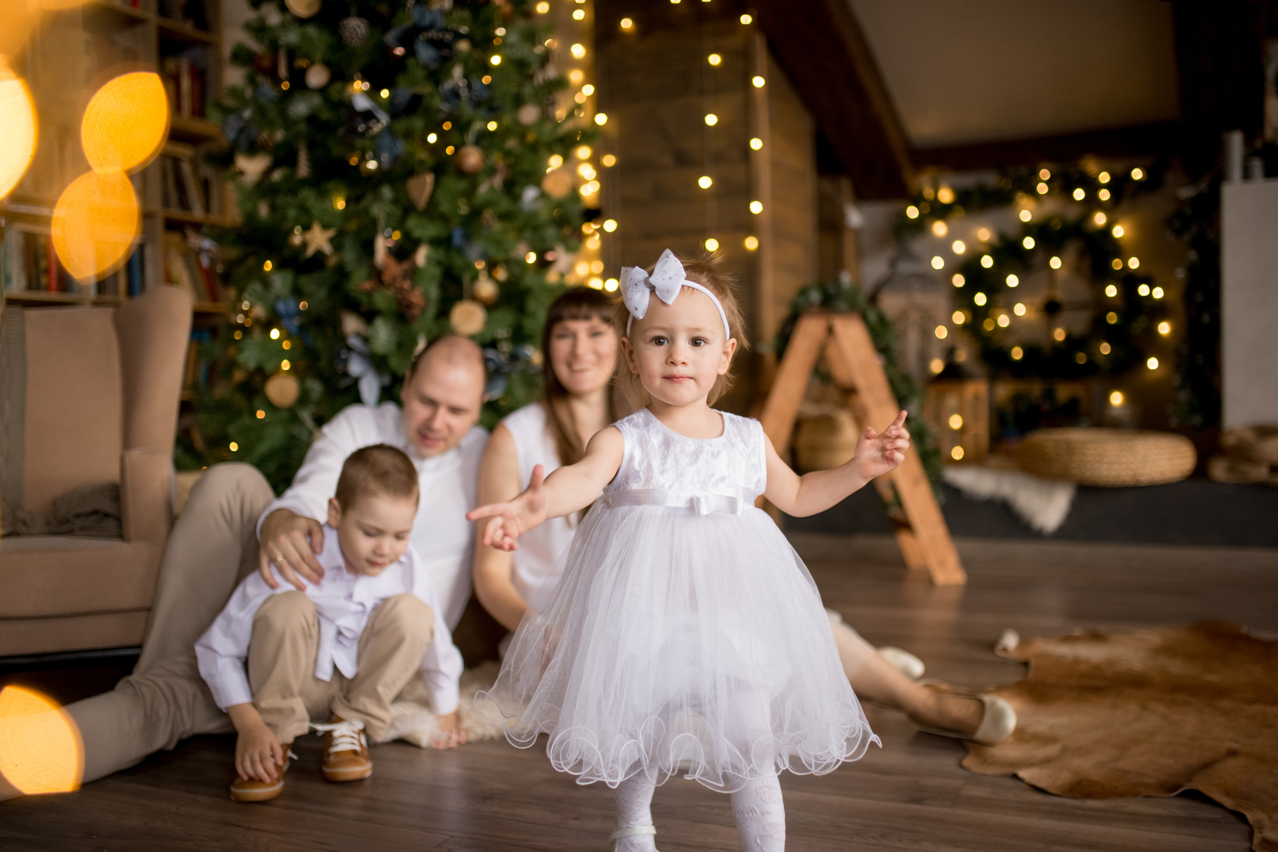 Новогодняя съемка для Ксении, Алексея, Лёни и Анечки. Детский и семейный фотограф в Москве Ульяна Федорова