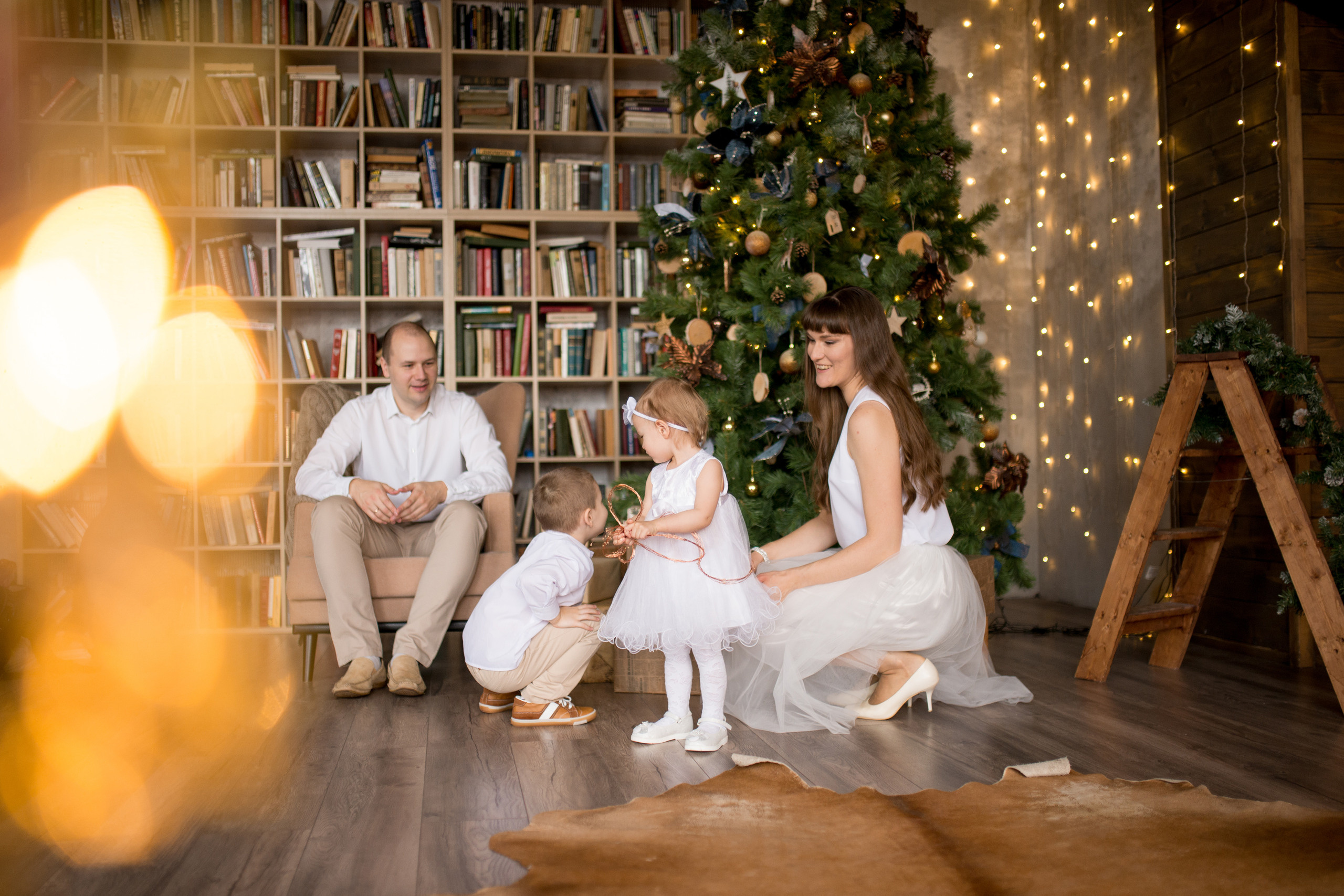 Новогодняя съемка для Ксении, Алексея, Лёни и Анечки. Детский и семейный фотограф в Москве Ульяна Федорова