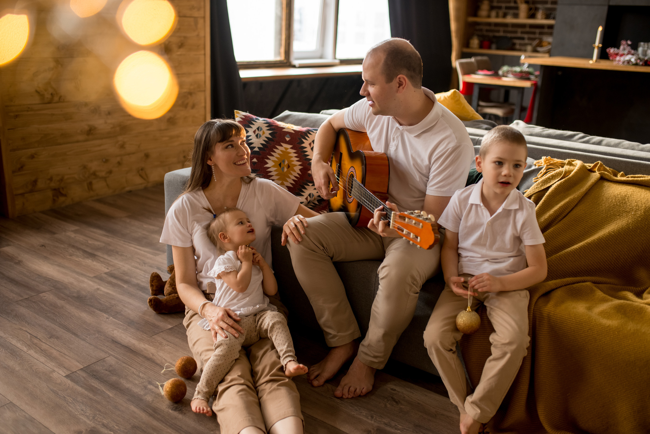 Новогодняя съемка для Ксении, Алексея, Лёни и Анечки. Детский и семейный фотограф в Москве Ульяна Федорова