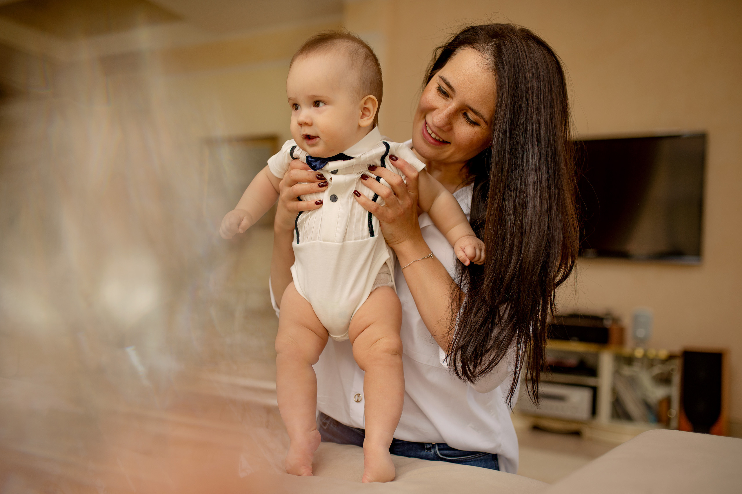 Домашняя съемка для Эльвиры, Рустама и маленького Алана. Детский и семейный фотограф в Москве Ульяна Федорова