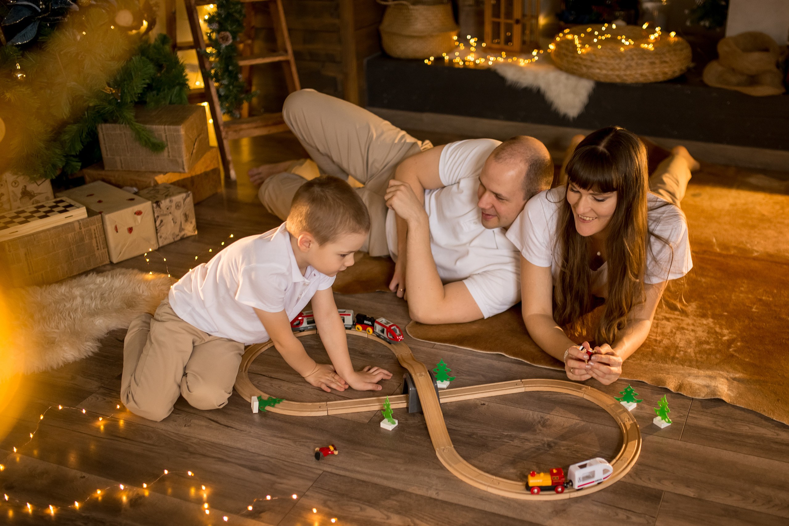 Новогодняя съемка для Ксении, Алексея, Лёни и Анечки. Детский и семейный фотограф в Москве Ульяна Федорова