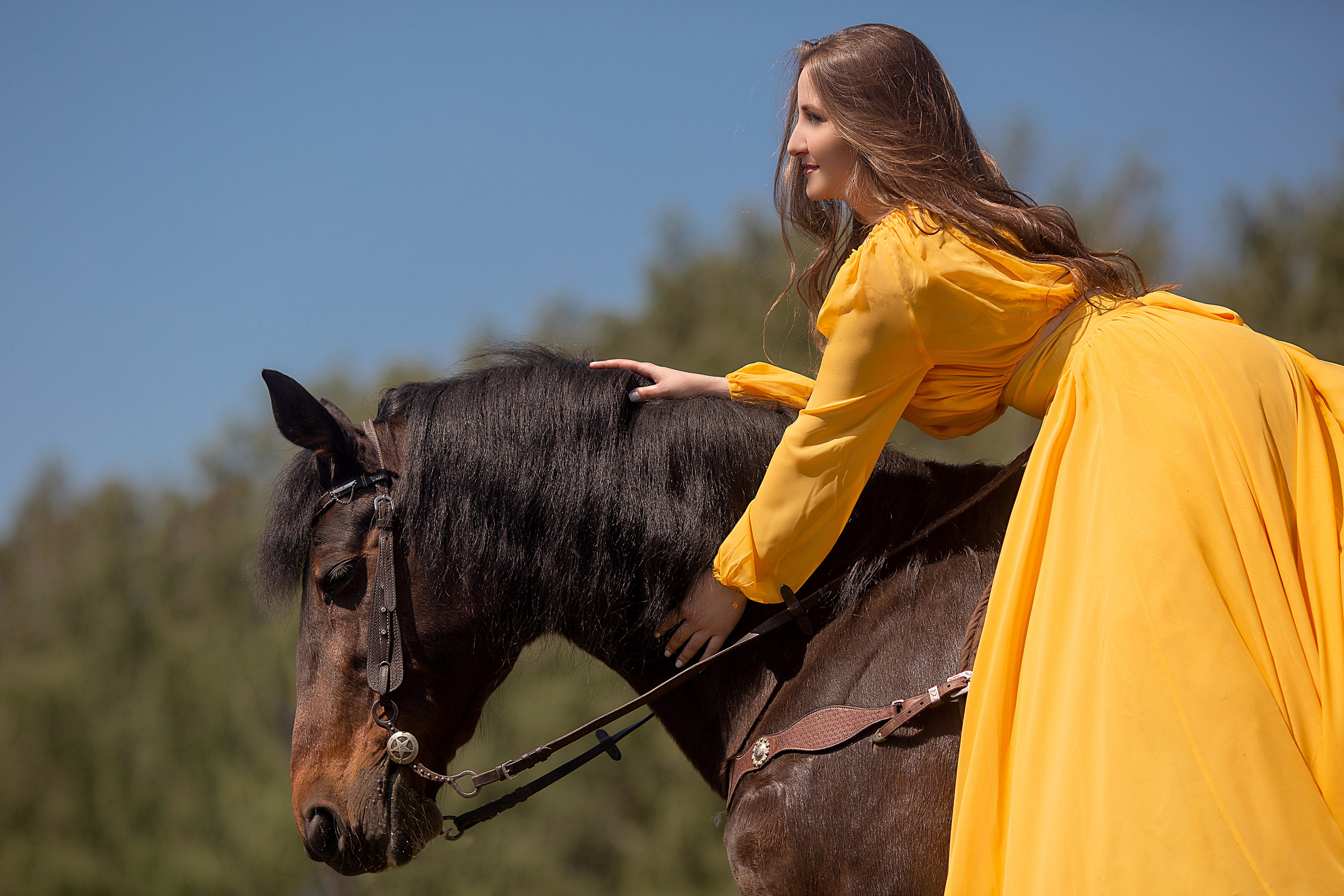 Армине, Илья и Табор. Фотосессия с лошадьми в Нижнем Новгороде