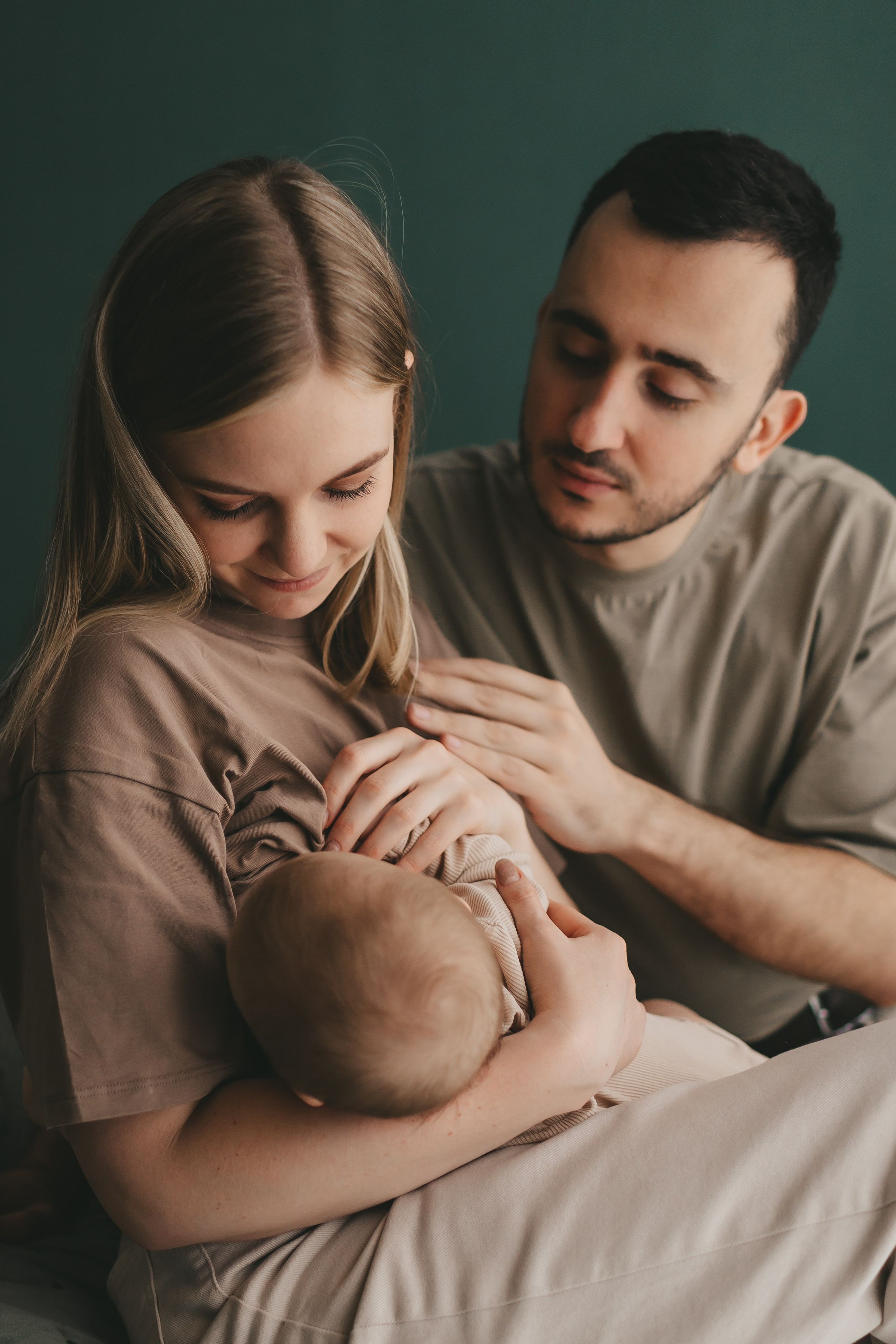 Женя, Юля и Вероника (домашняя фотосессия). Семейный и детский фотограф и видеограф в Москве, Дрокина Наталья
