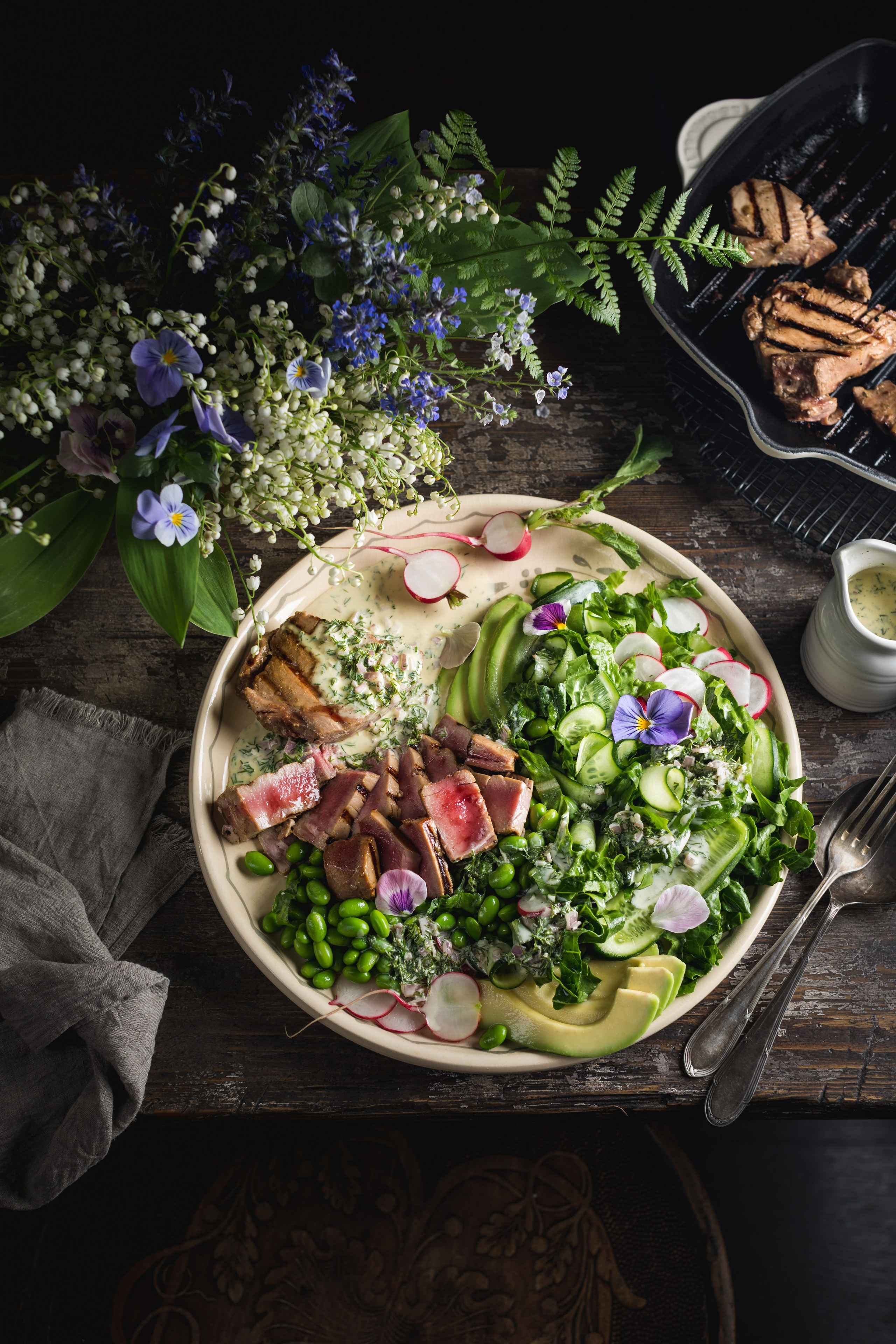 Салат с тунцом. Foodie Stories (гастрономические истории) рекламная фуд-фотосъёмка, Москва