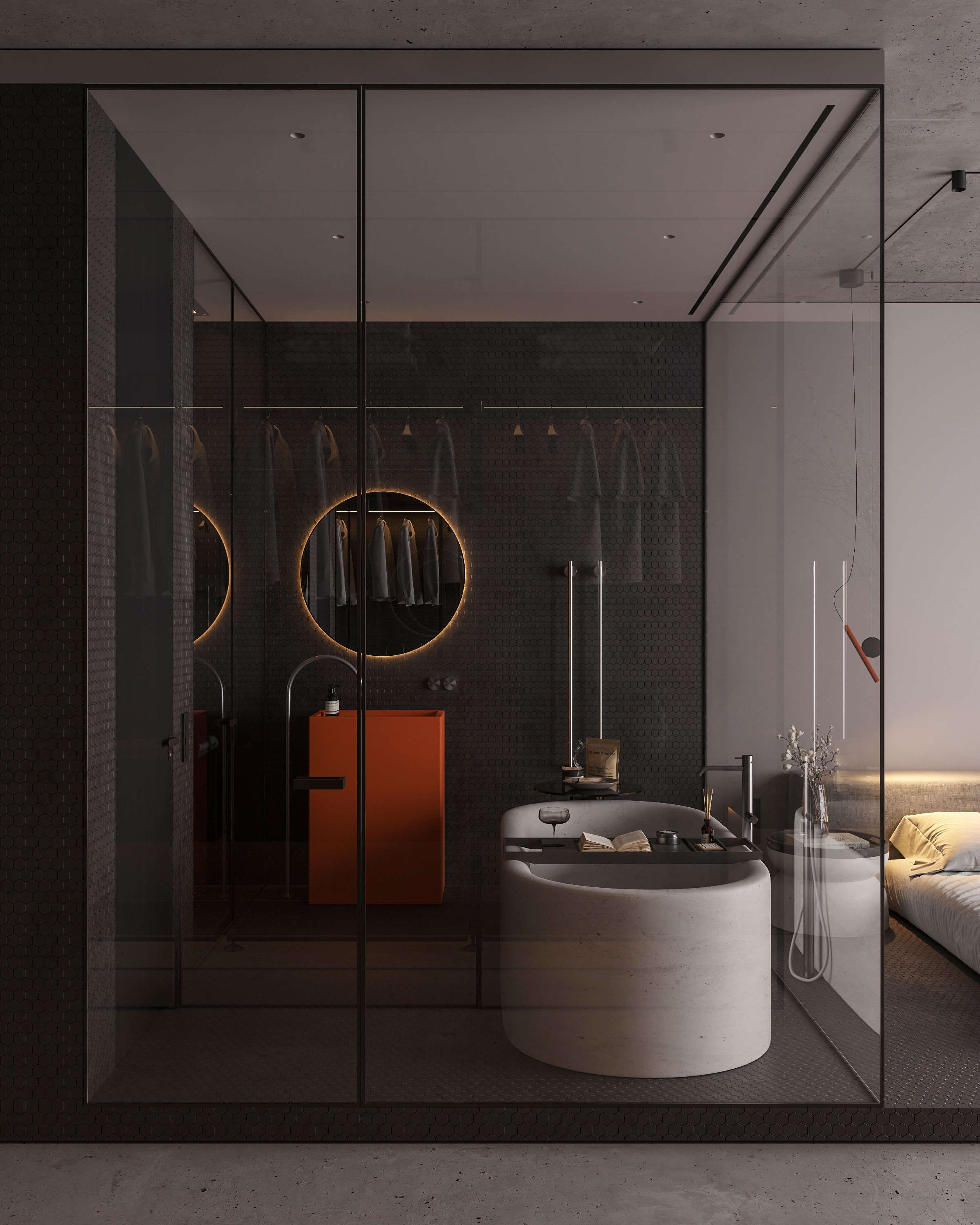 LUXURIOUS SIMPLICITY | BLACK CONCEPT. Interior Visualization by Valerie Stetyukevich