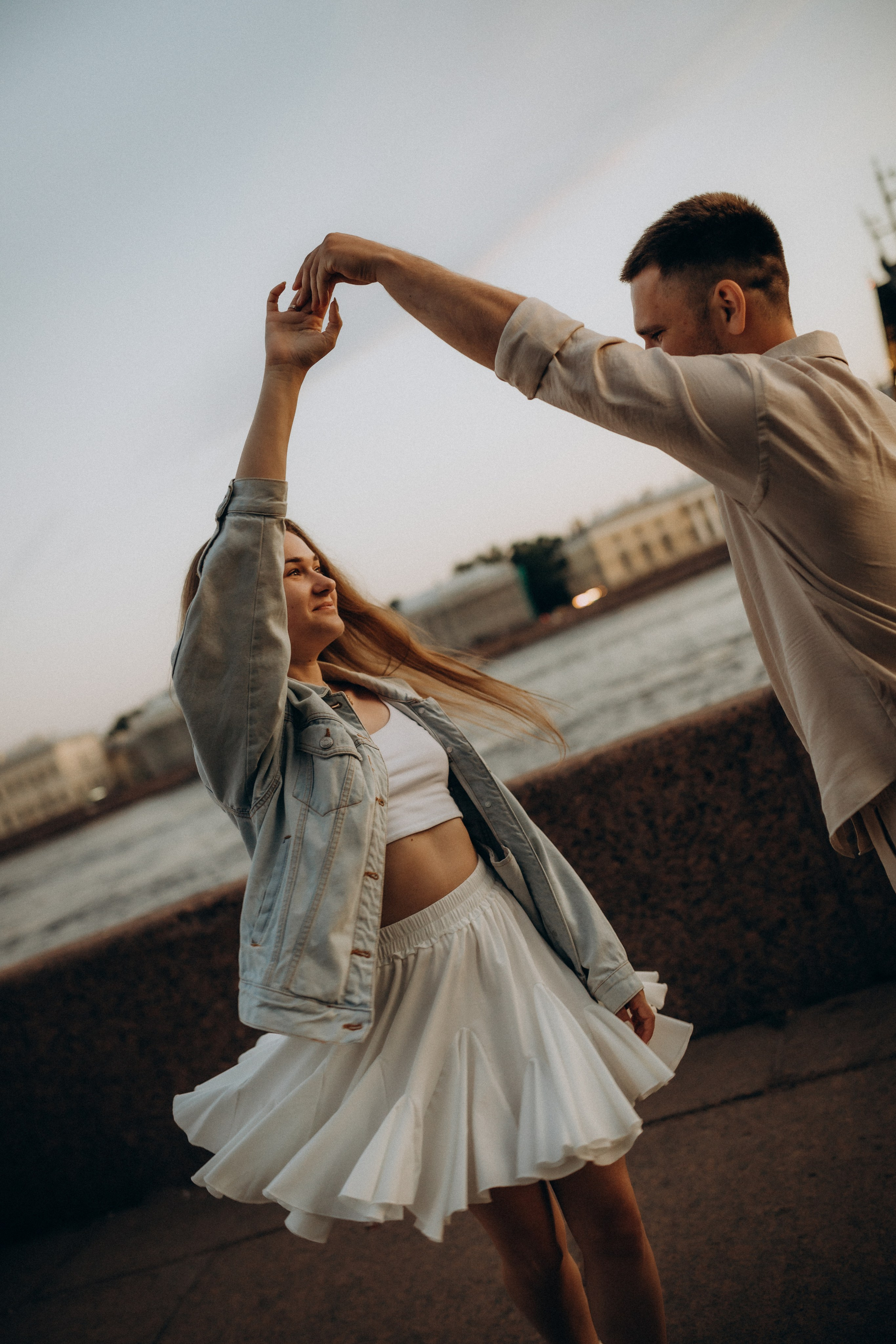 Фотосессия с разводными мостами: LoveStory. Фотограф Санкт-Петербург Князева Елизавета