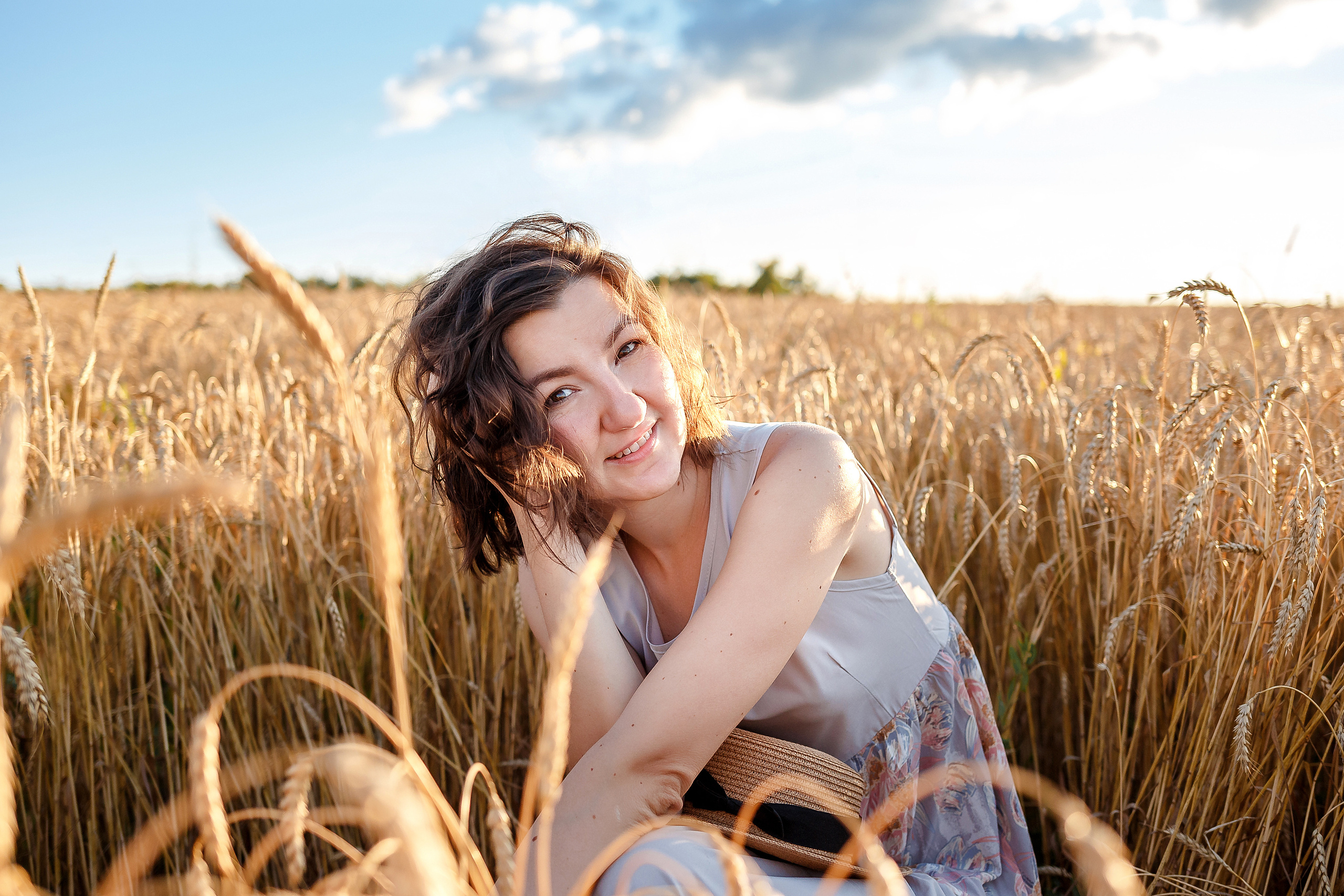 Аня и пшеница. Семейный фотограф в Саратове Юлия Охотникова
