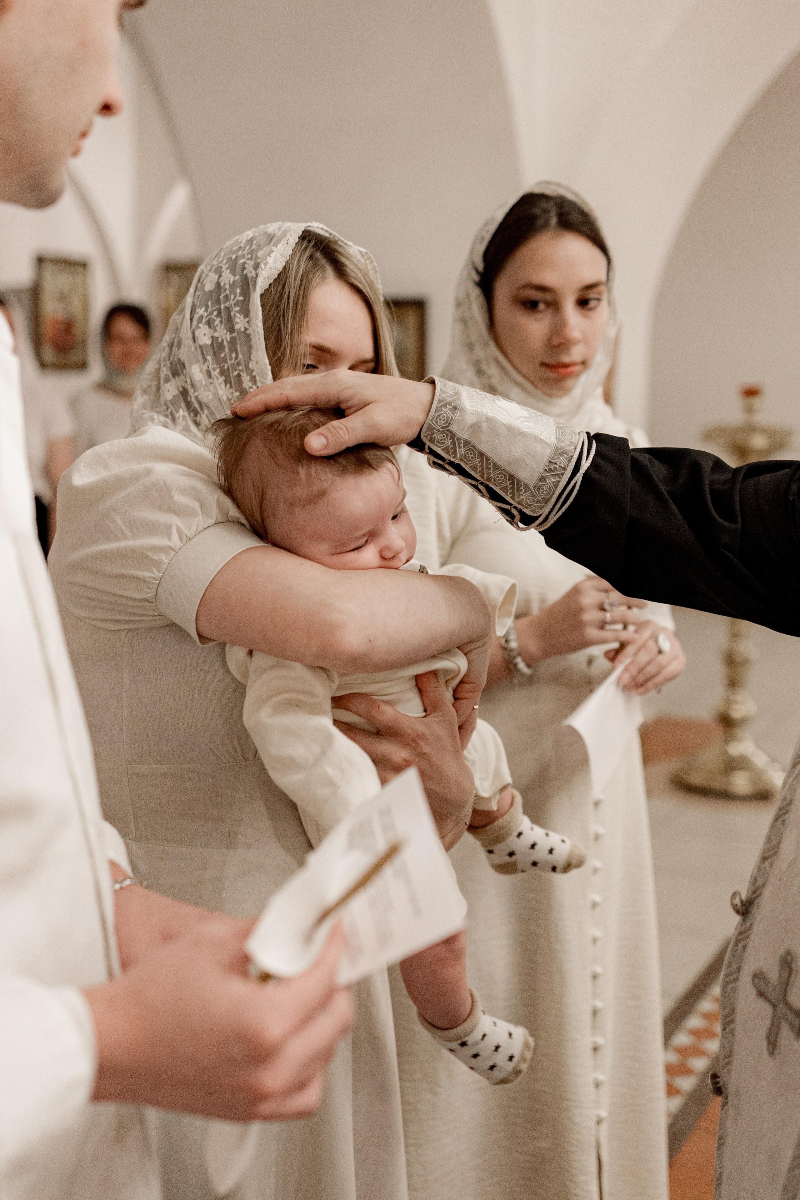 Таинство Крещения Саши. Фотограф новорождённых Newborn Москва