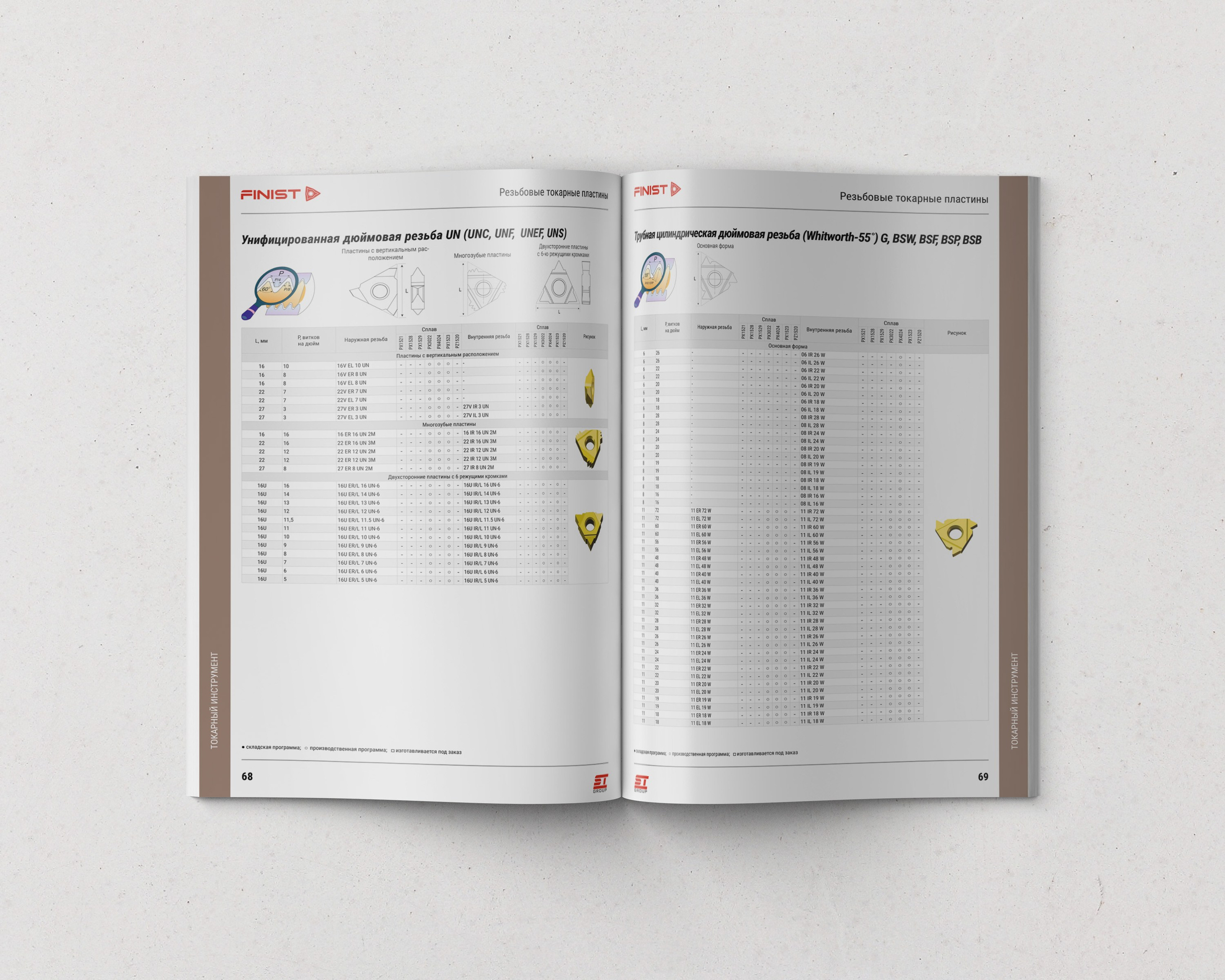 верстка внутреннего блока каталога продукции металлорежущего инструмента