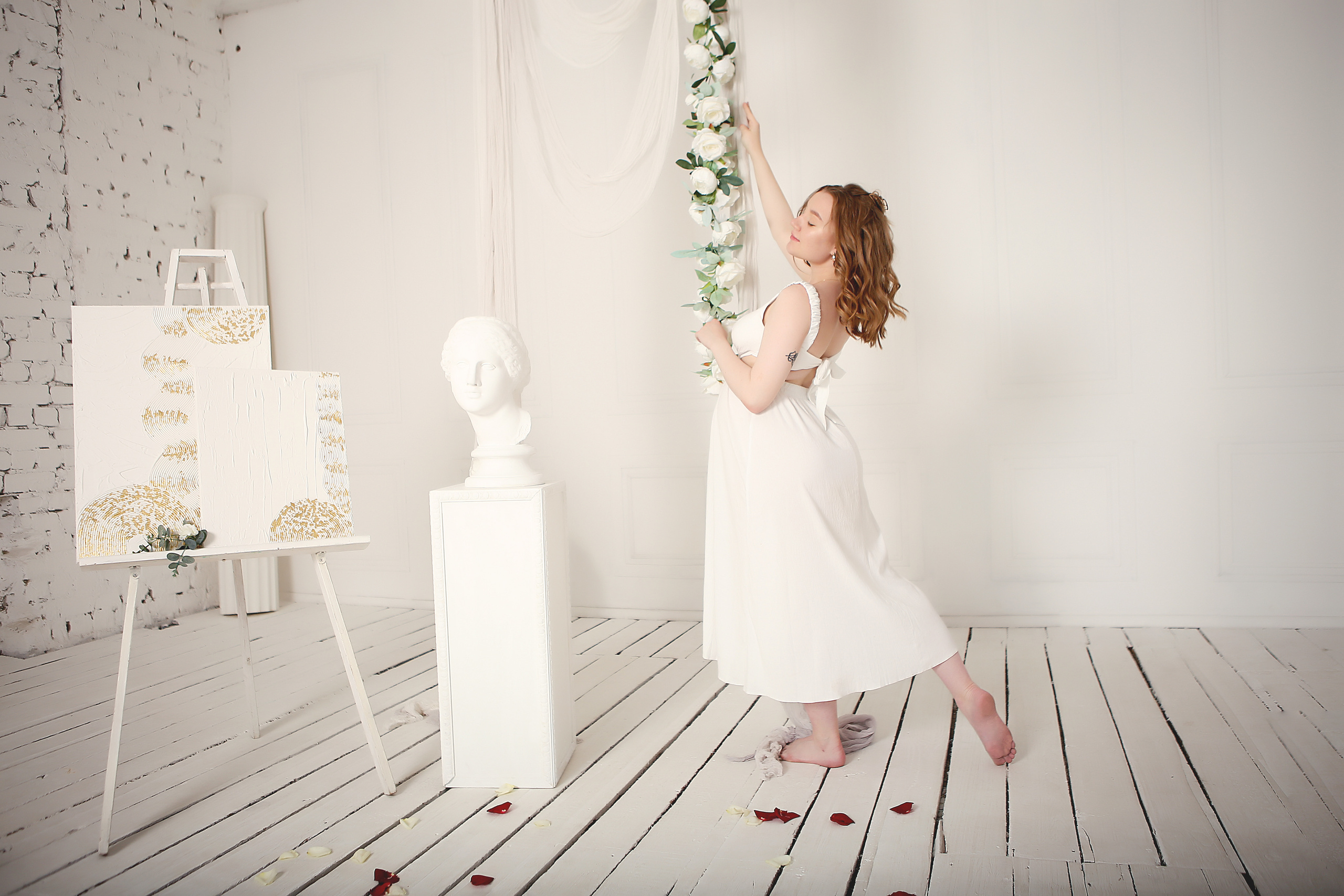 Беремняшка Дарья в побелке (White). Свадебный и предметный фотограф Ренат Каламперов