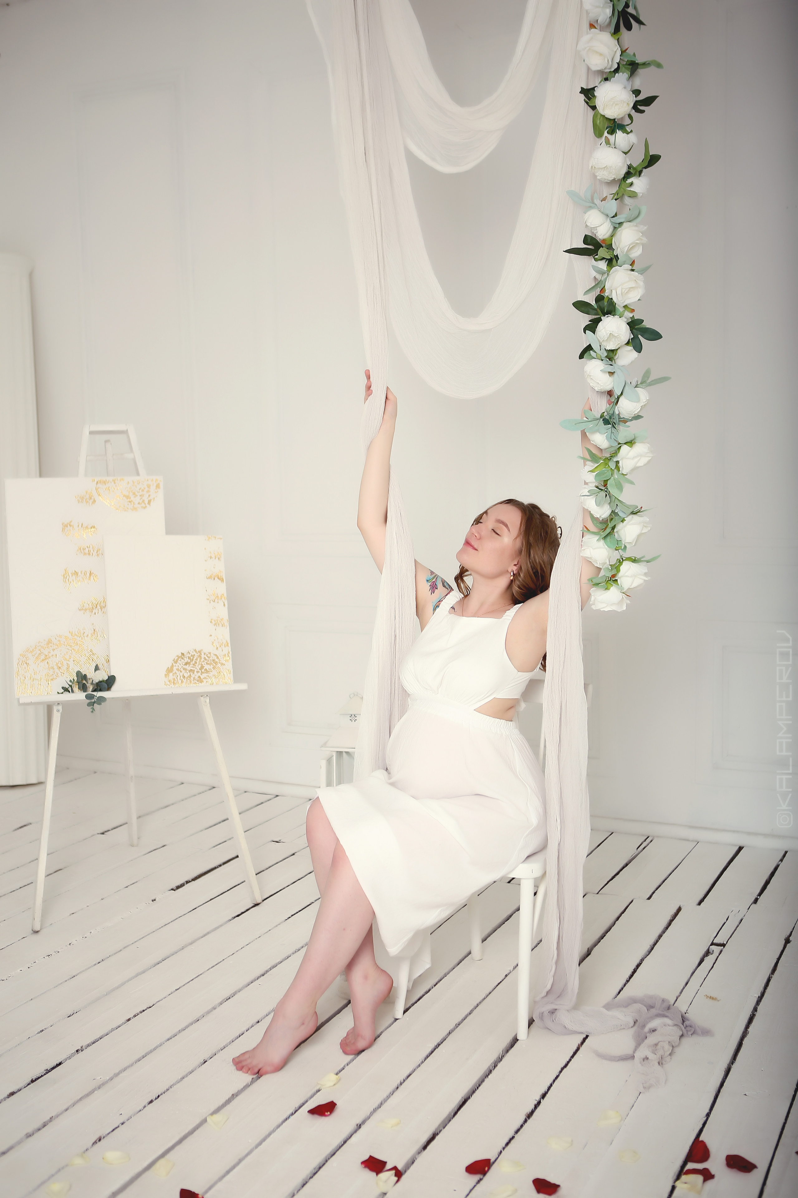 Беремняшка Дарья в побелке (White). Свадебный и предметный фотограф Ренат Каламперов