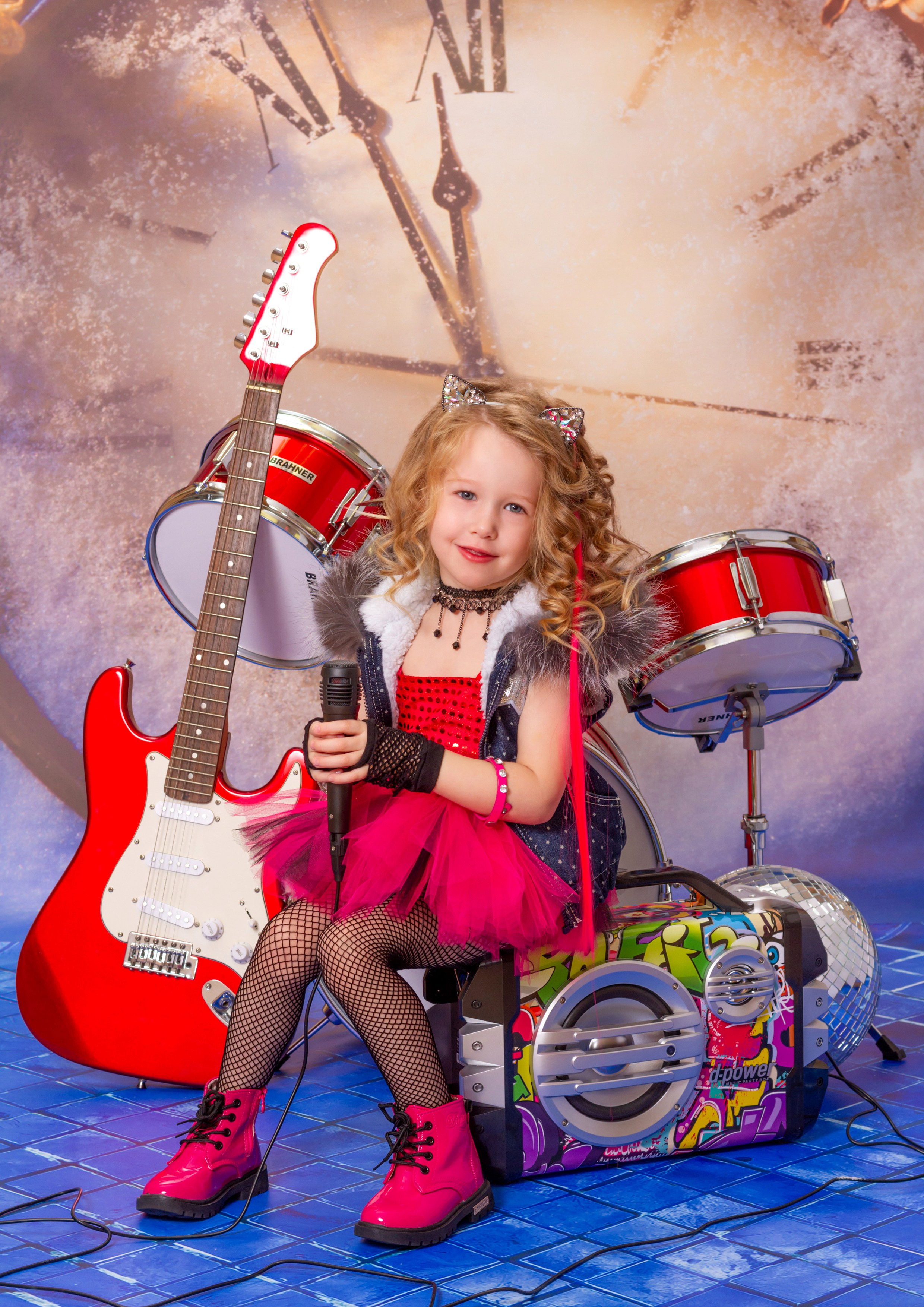 Фотосессия «Новогодняя Рок-Звезда» 2019 год. Фотограф в детский сад Елена Колчева Новокузнецк