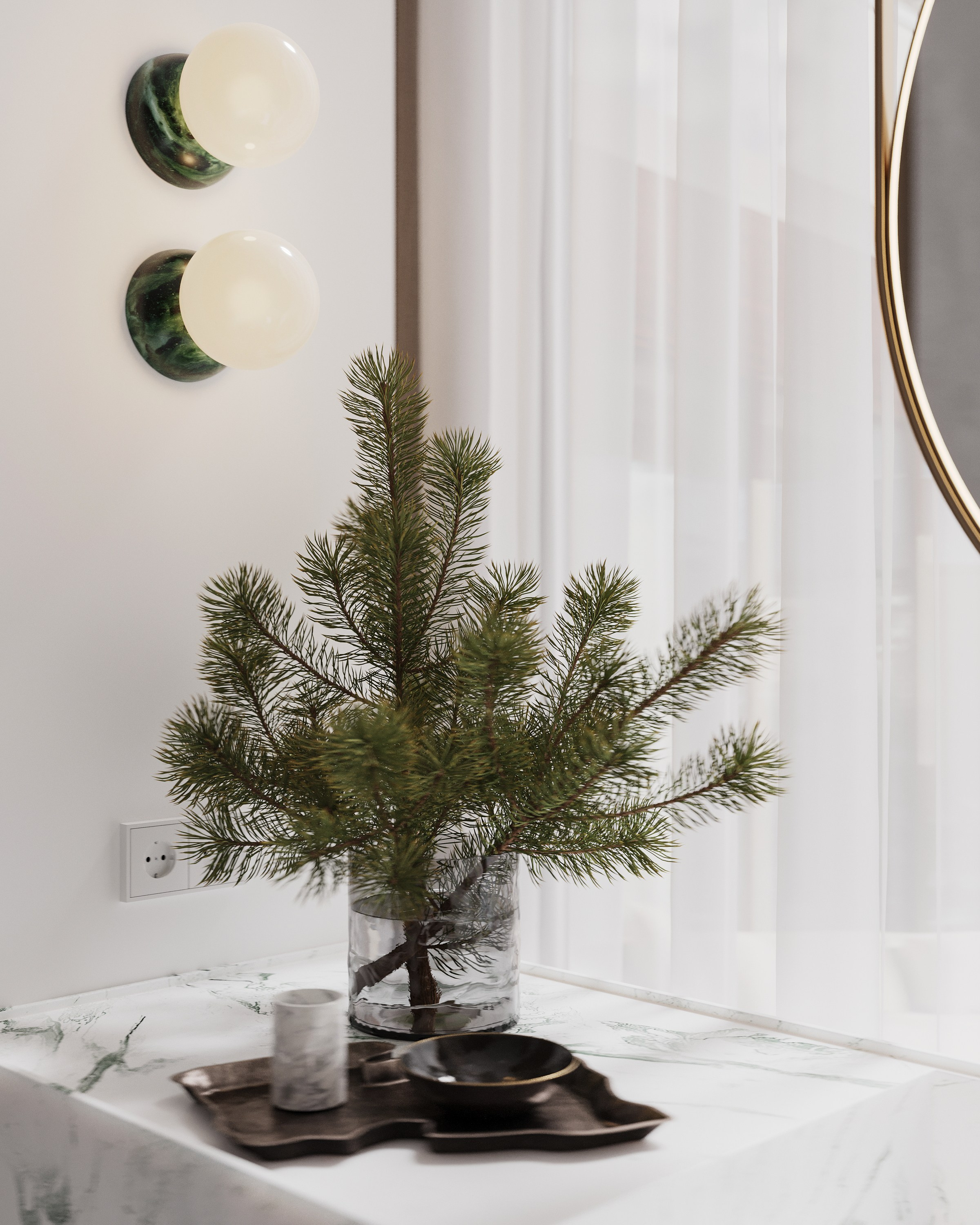 Ванная комната с панорамным окном. 3D визуализатор