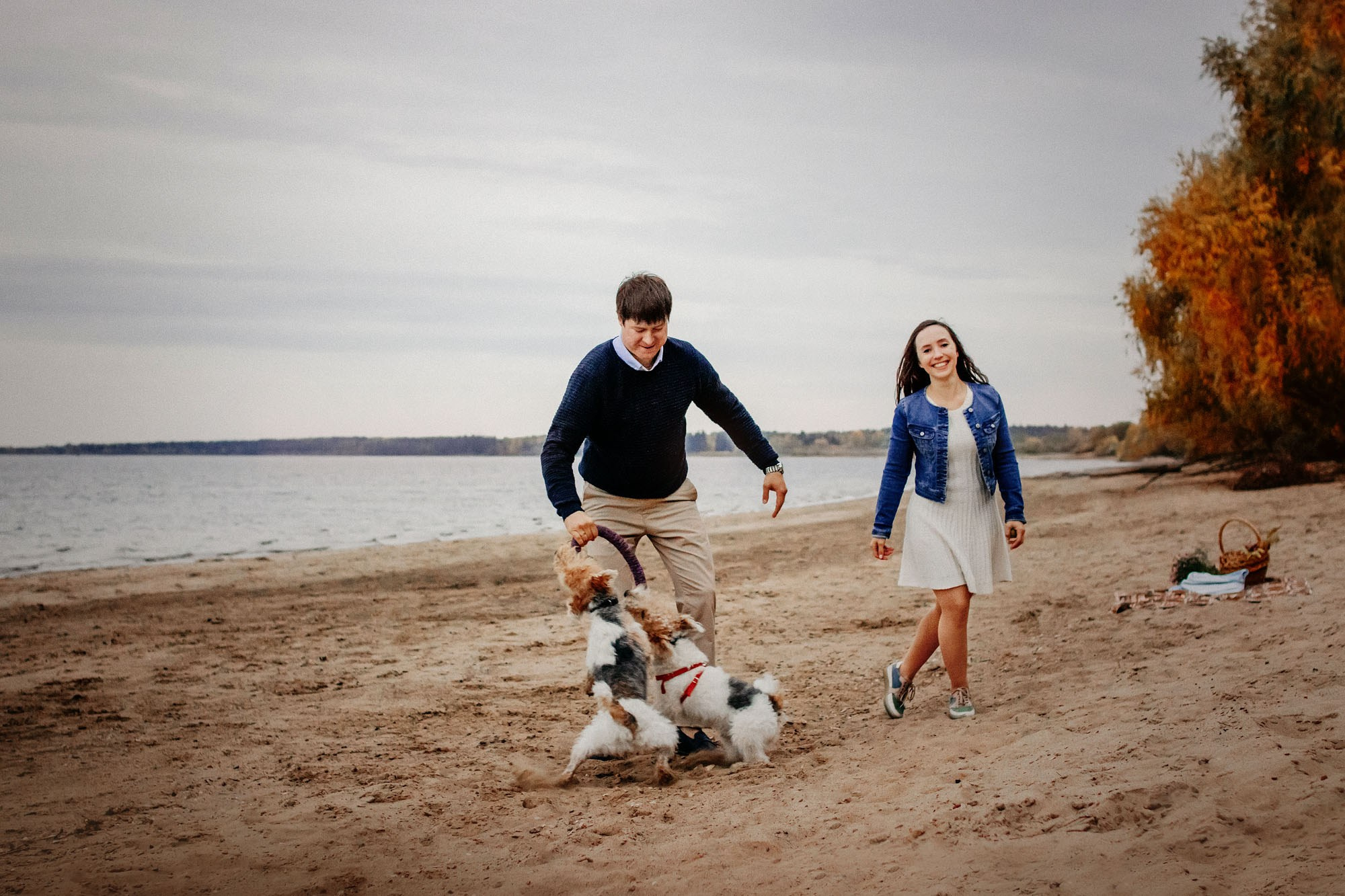 Наталья, Илья и фоксы. Фотограф Наталья Потапова