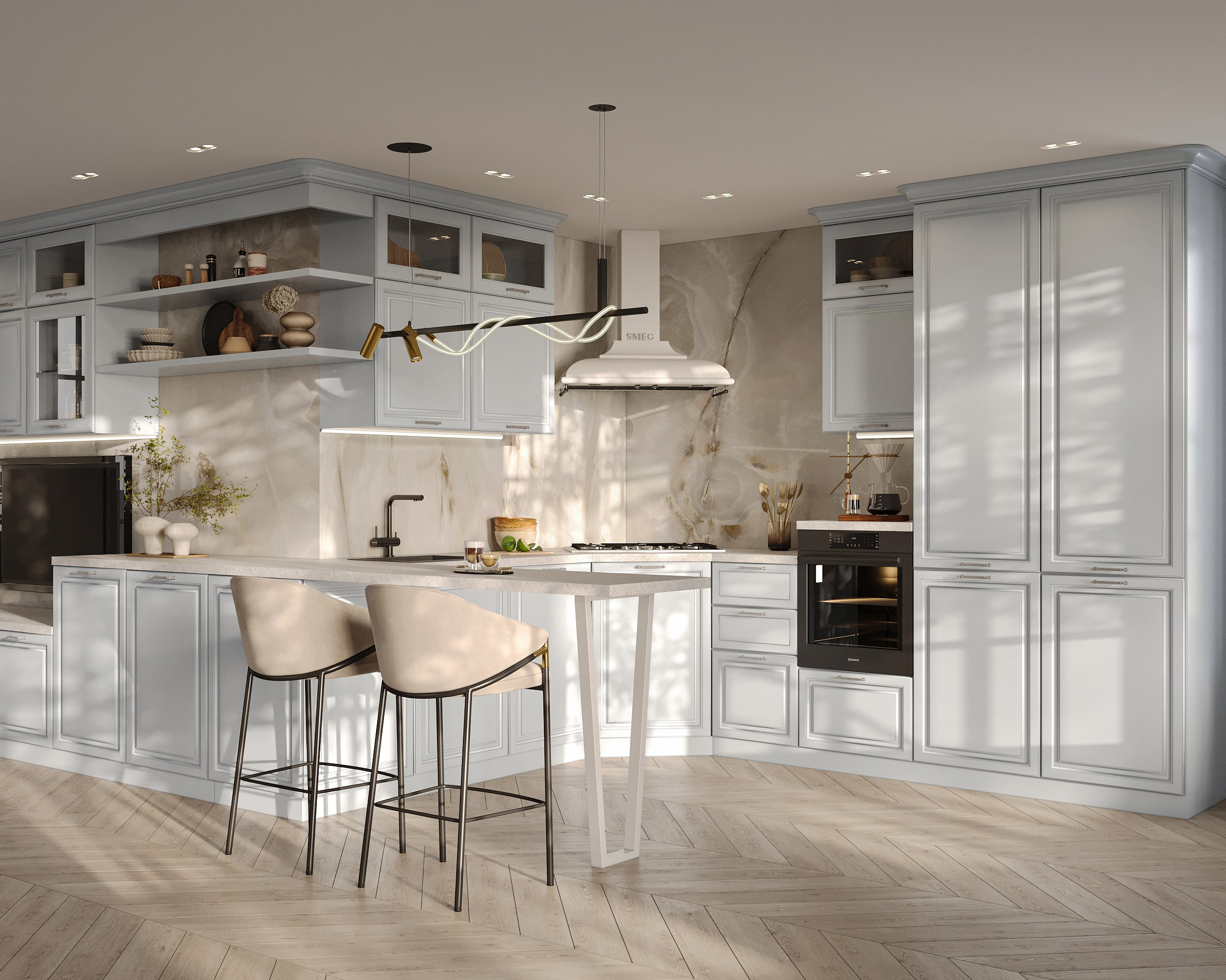 MKR кухонные гарнитуры (предметная 3D визуализация). Королёва Анастасия | 3D визуализатор