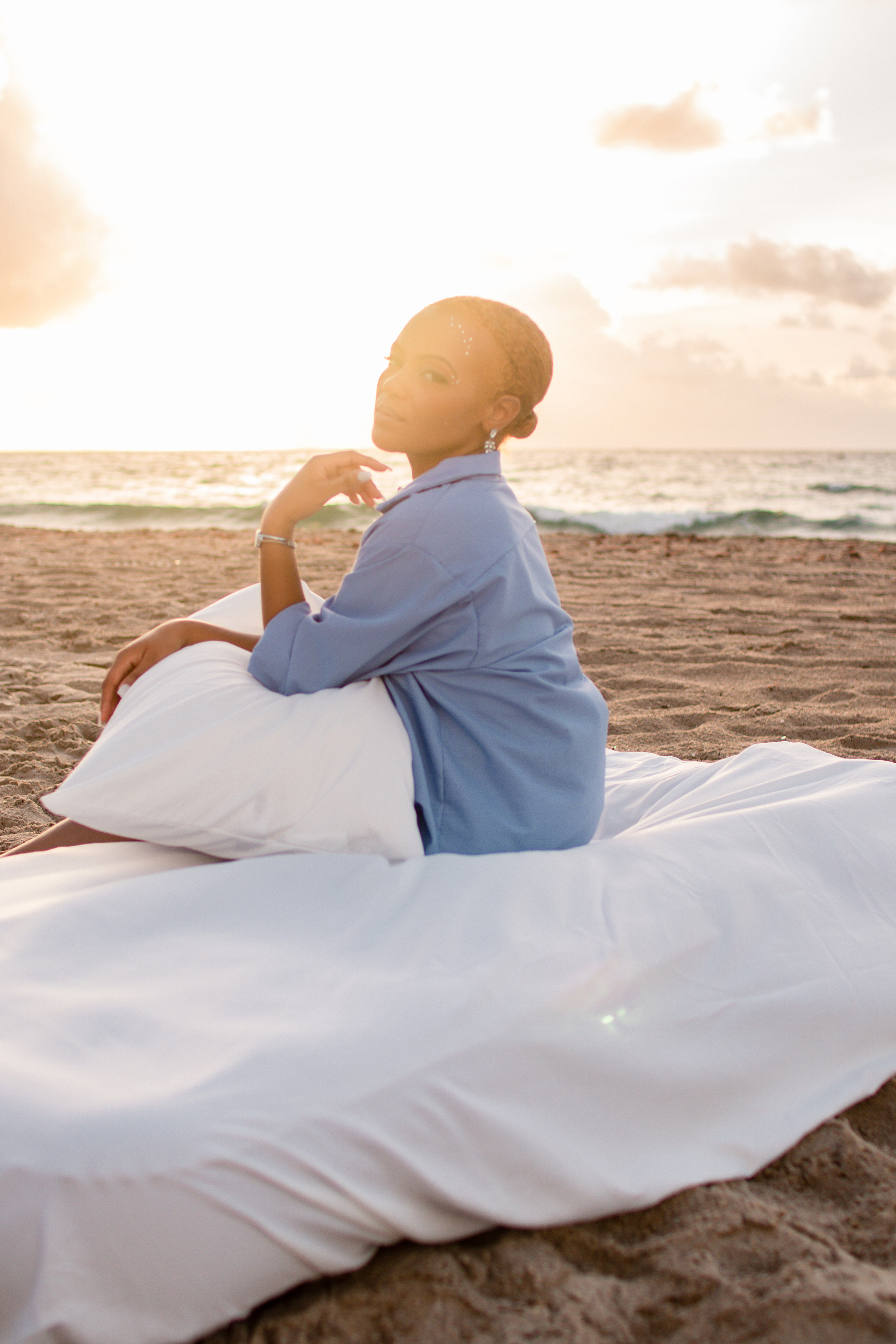 Photo session on the ocean at dawn. Delray Beach Photographer