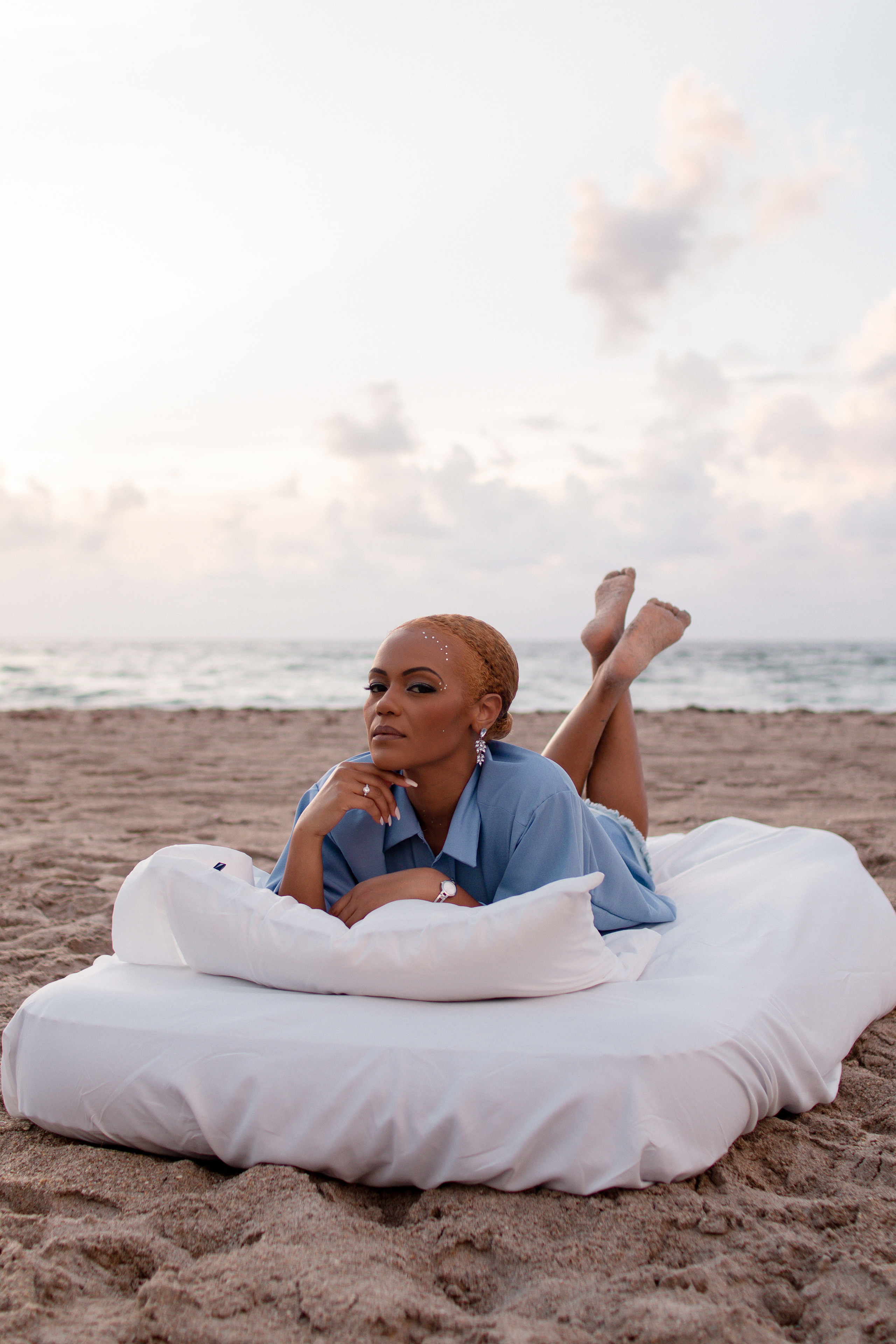 Photo session on the ocean at dawn. Delray Beach Photographer