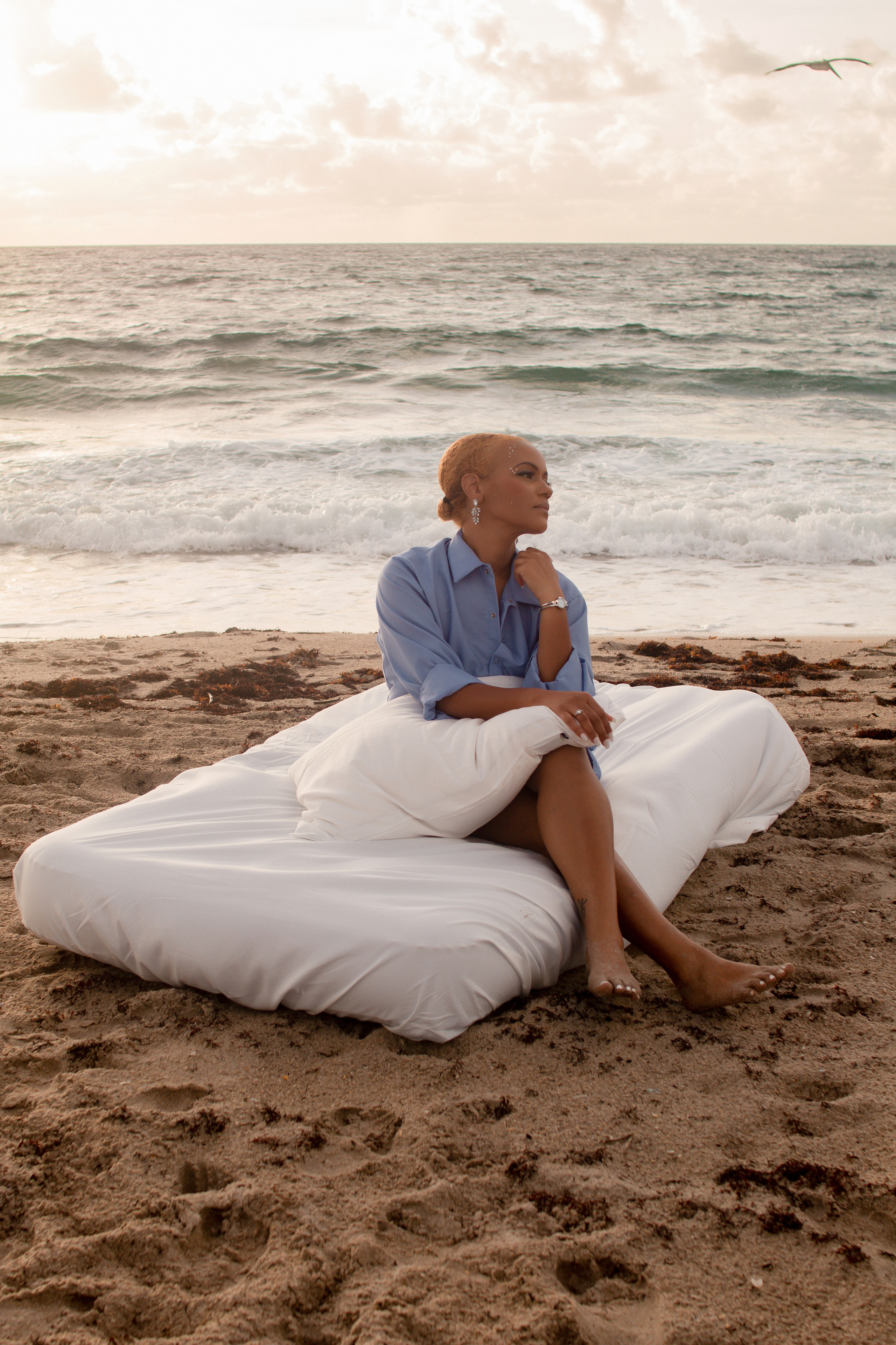 Photo session on the ocean at dawn. Delray Beach Photographer