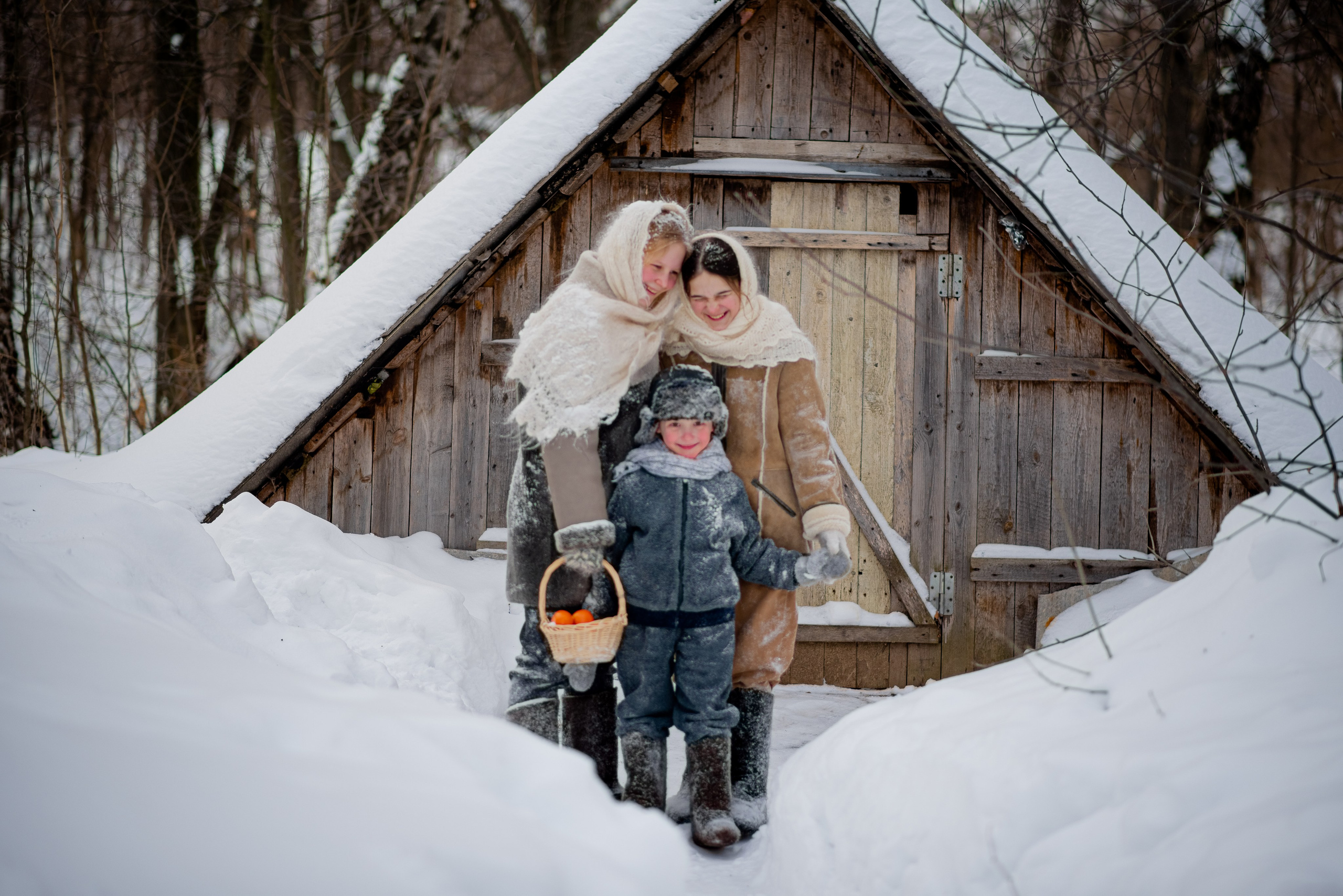 Тематическая семейная фотосессия в деревне. Семейный и детский фотограф в Туле Светлана Воронкова