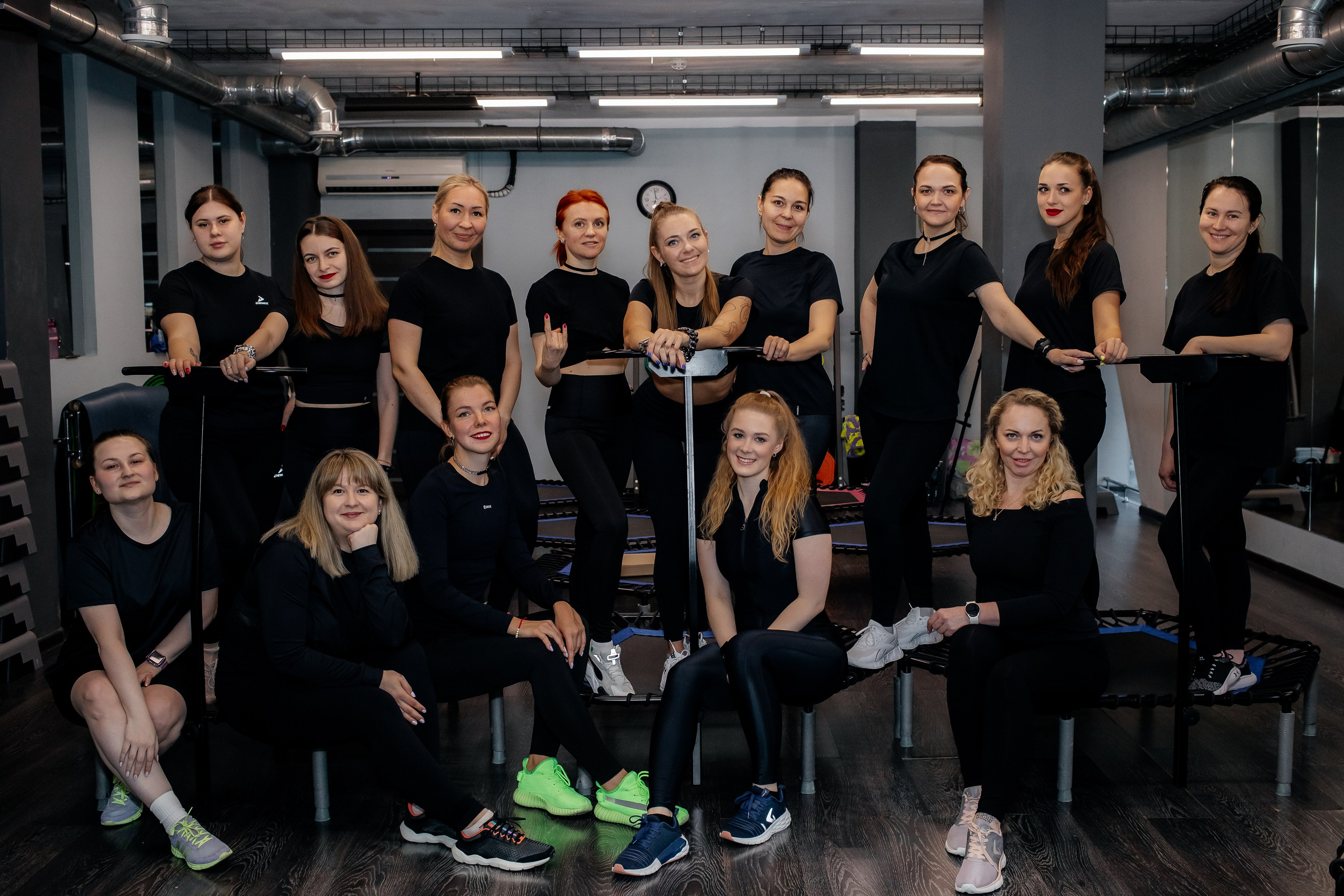 Съемки тренировок для сети студий Jumping Fitness. Ирина Тихонова — фотограф для детей и коллективов в Москве