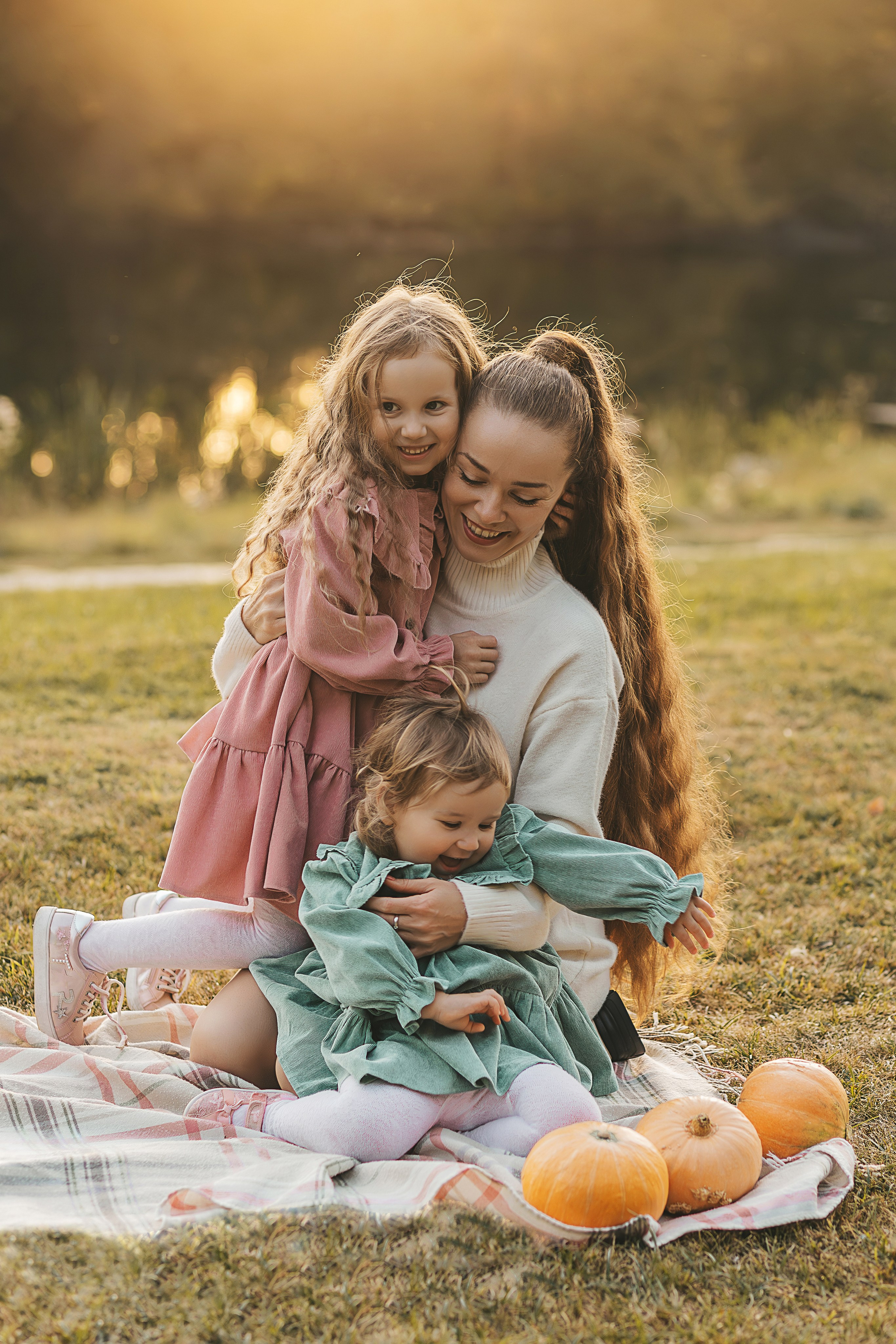 Осеняя Фотосессия мамы с дочками. Семейный и женский фотограф в Москве Надежда Воробьева