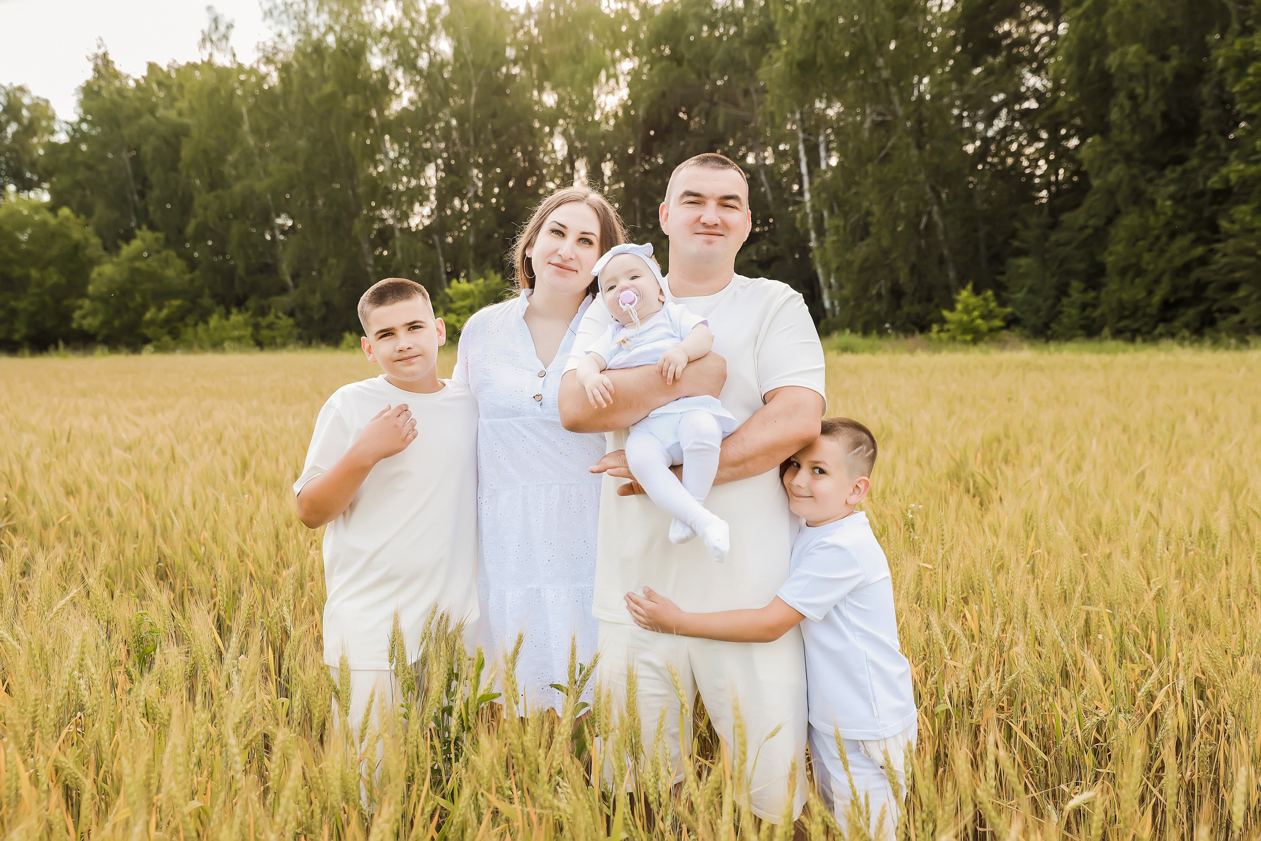 Семейная в колосках. Школьный и детский фотограф Старожилово