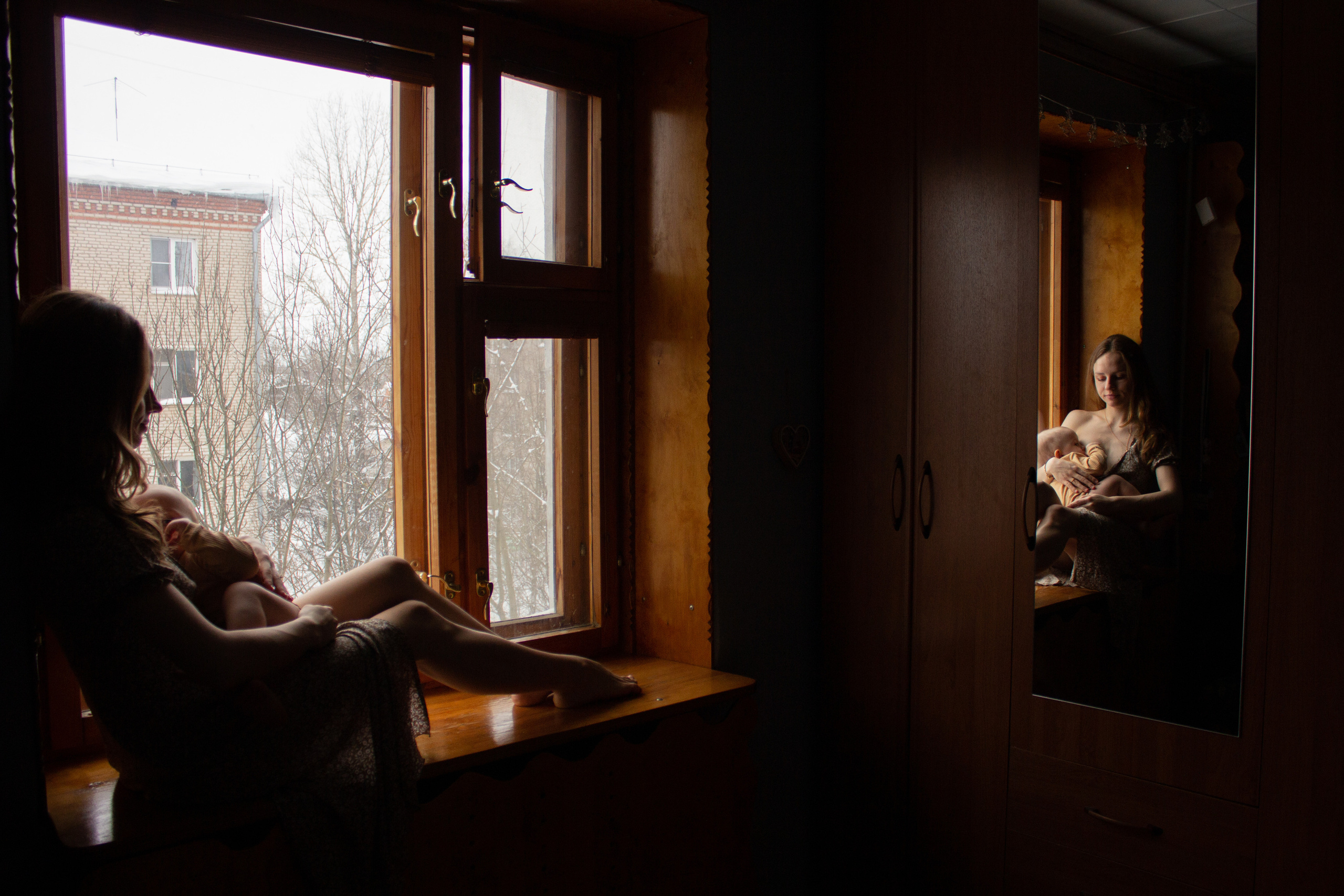 Екатерина, Андрей и Родион. Фотограф грудного вскармливания в Москве Екатерина