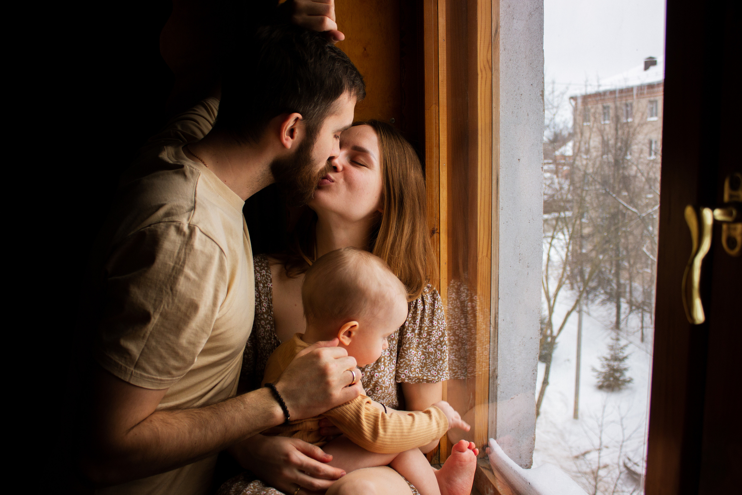 Екатерина, Андрей и Родион. Фотограф грудного вскармливания в Москве Екатерина