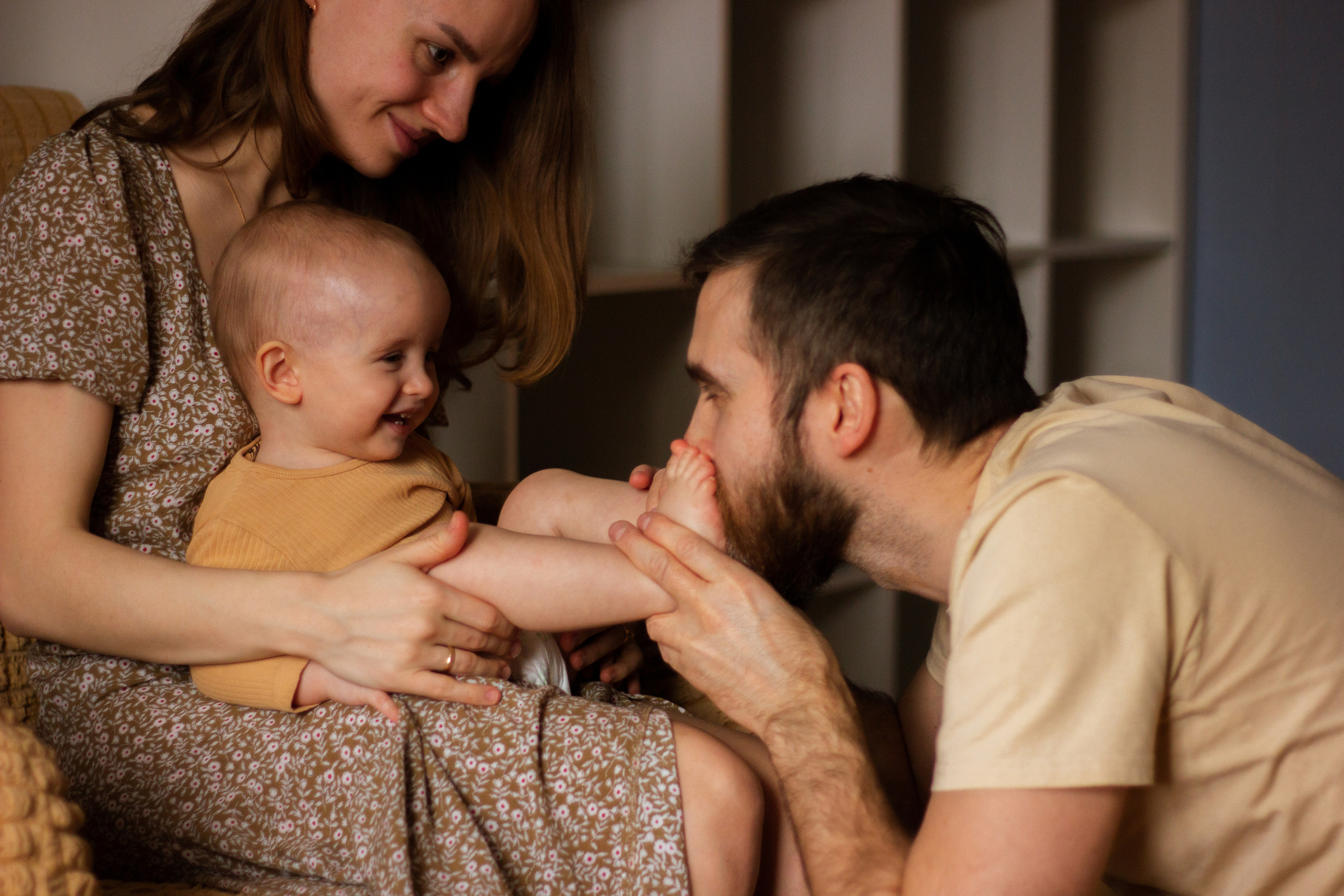 Екатерина, Андрей и Родион. Фотограф грудного вскармливания в Москве Екатерина