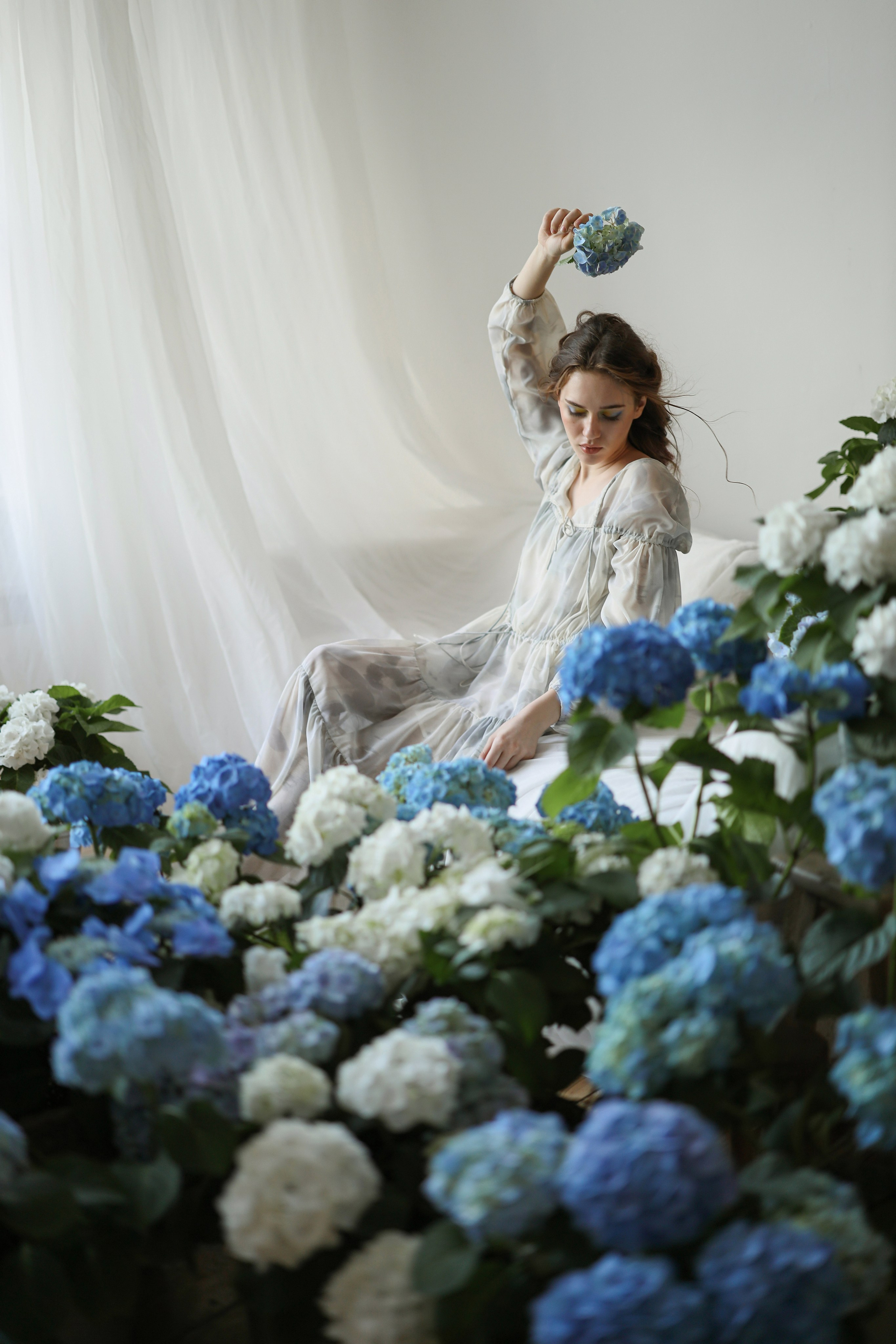 Фотосессия в гортензиях для Татьяны. Свадебный и семейный фотограф в Абхазии Жанна Соснина