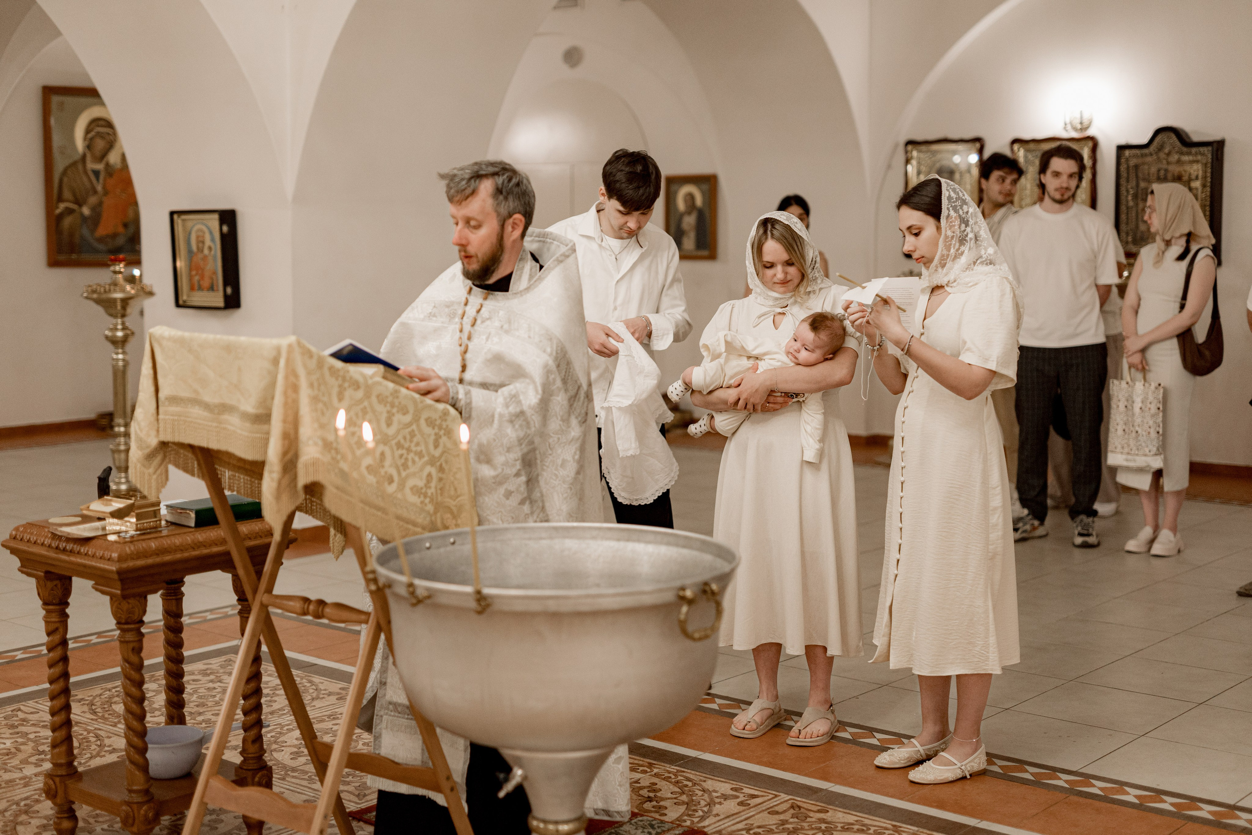 Таинство Крещения Саши. Фотограф новорождённых Newborn Москва