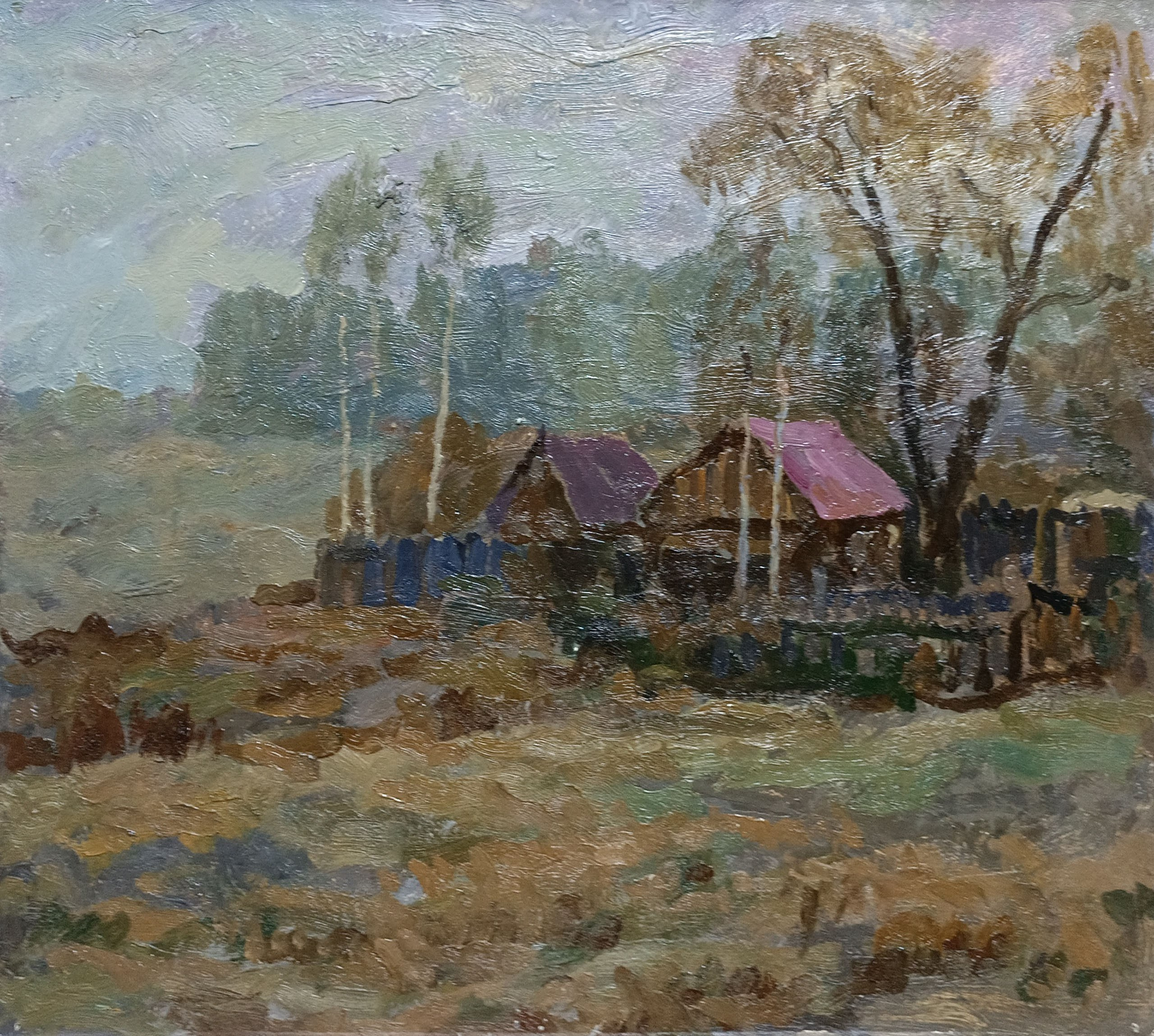 «Край деревни» 1981 год. Художник Величко Вадим Семёнович