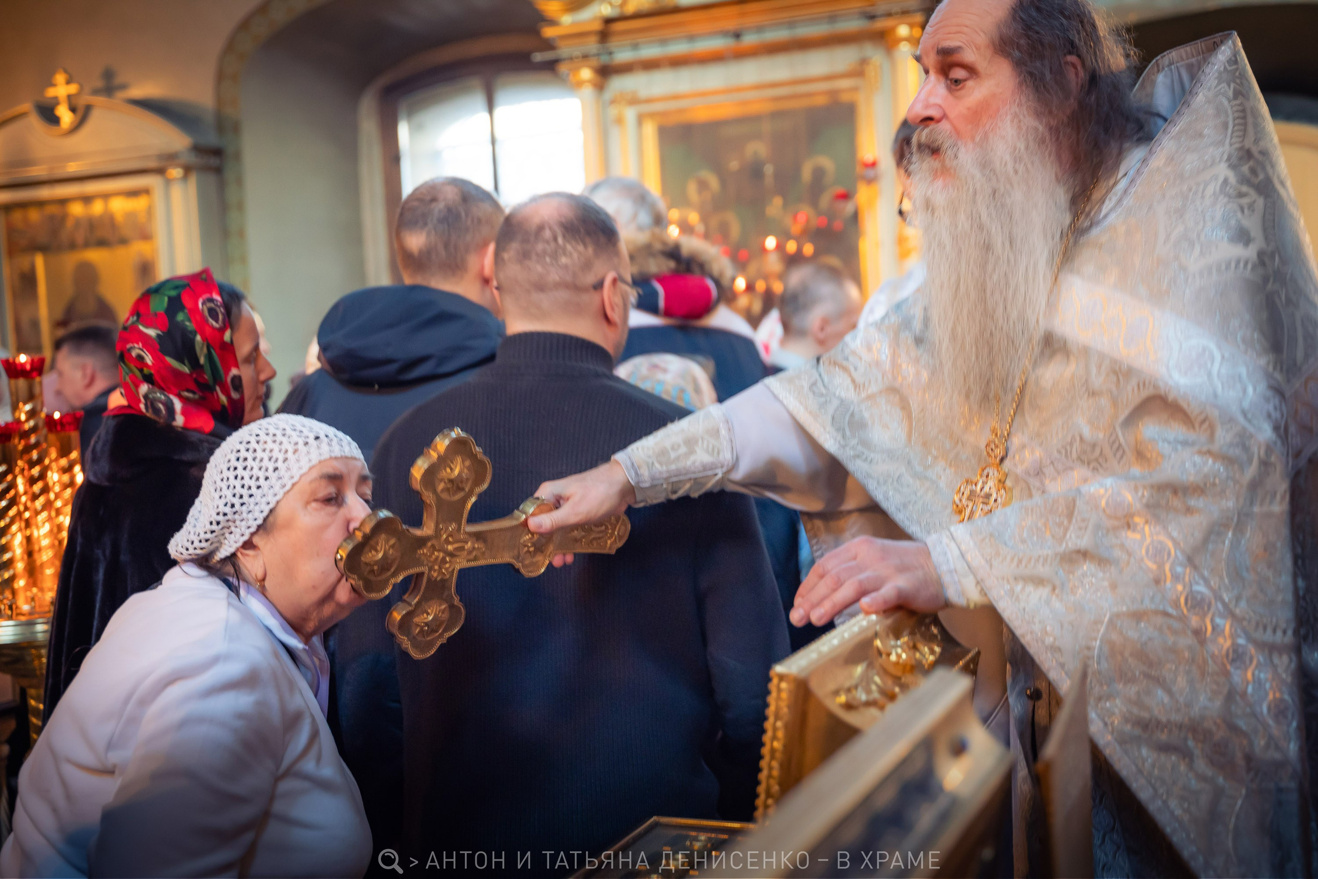 Великое освящение воды — Храм Святых Девяти Мучеников Кизических. Антон и Татьяна Денисенко — В храме