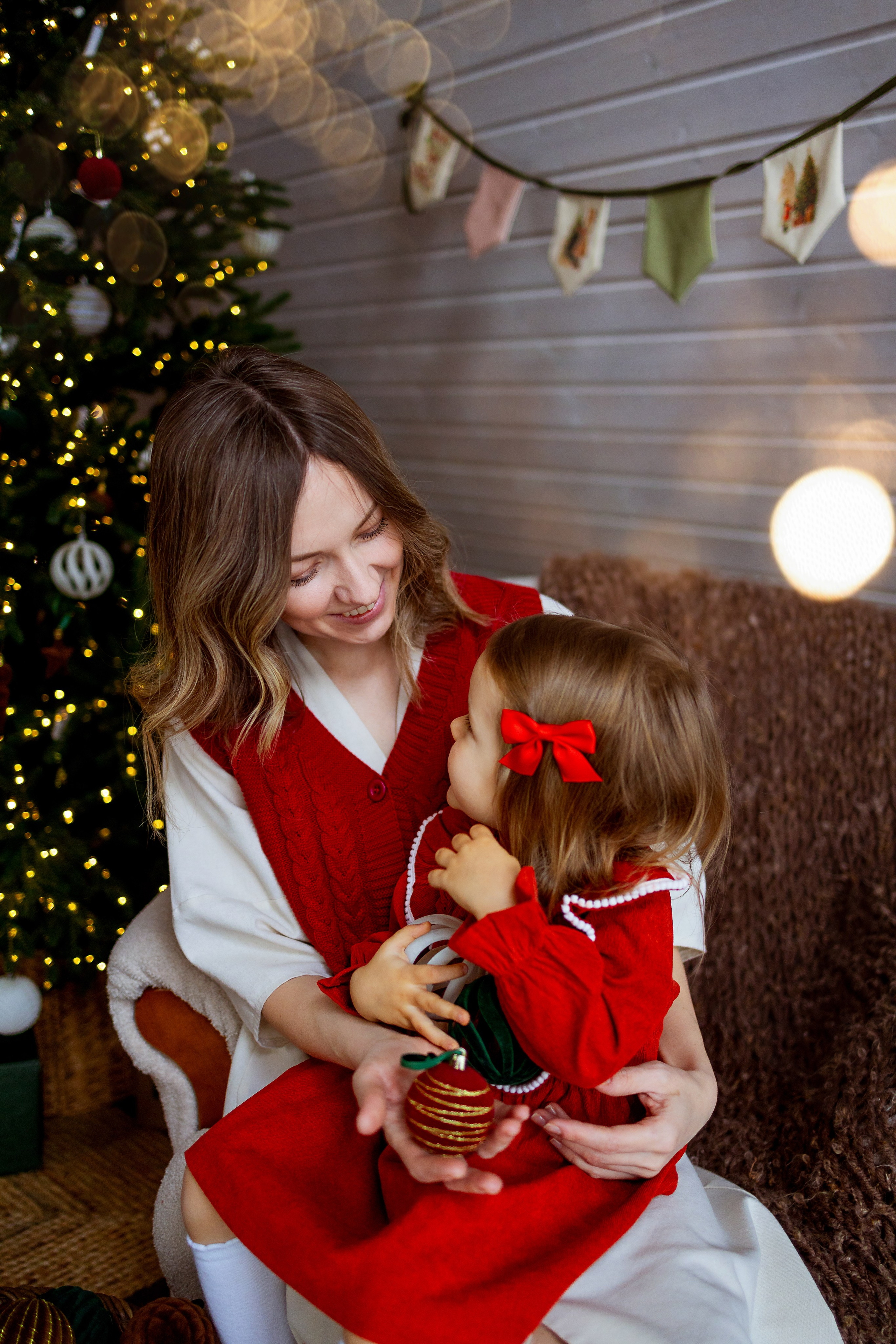 Новогодняя история. Мама и дочка. Фотограф Ульянкина Мария