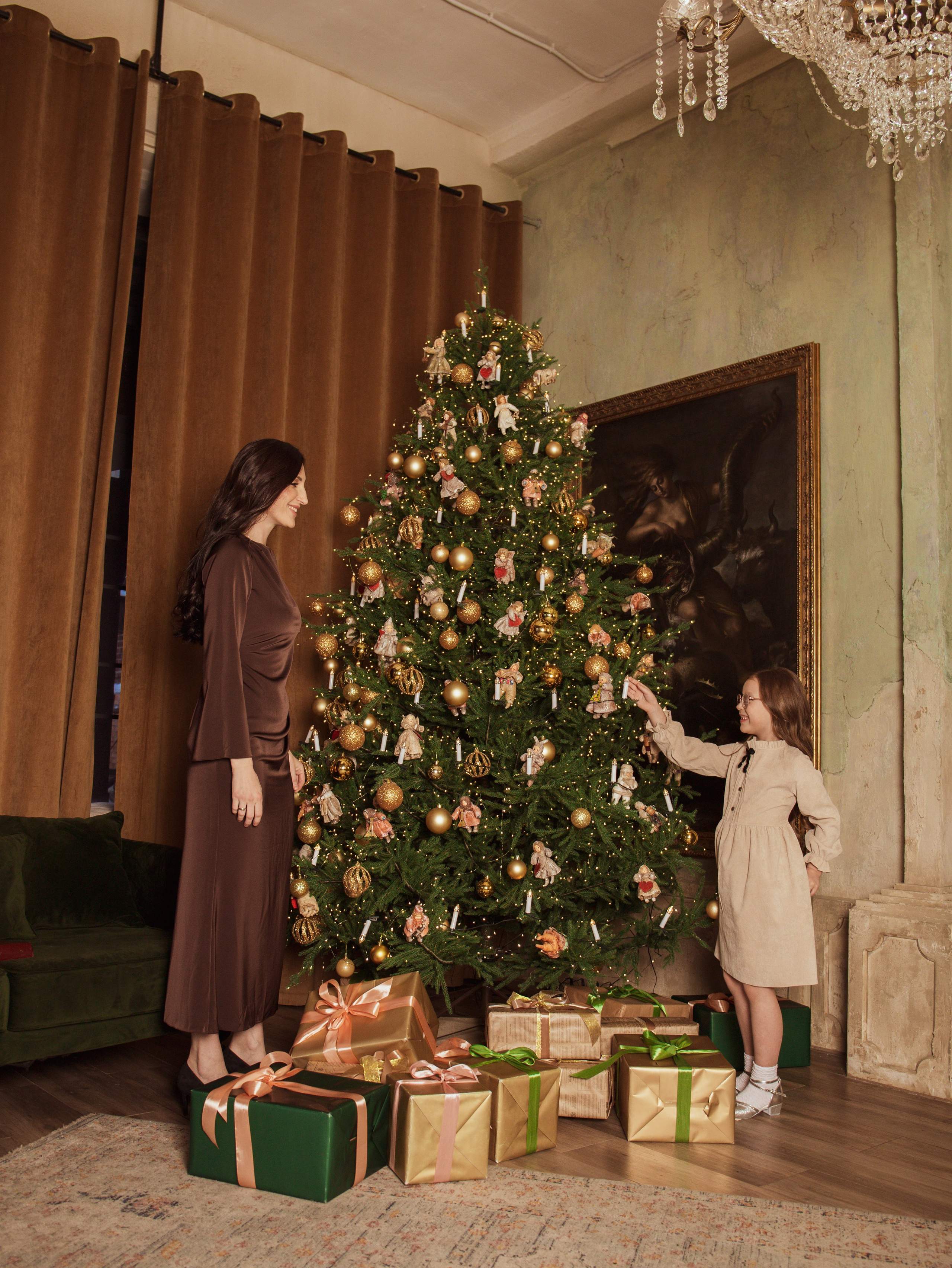Мама с дочкой, новогодняя сьемка. Свадебный и семейный фотограф в Москве Мила Широких